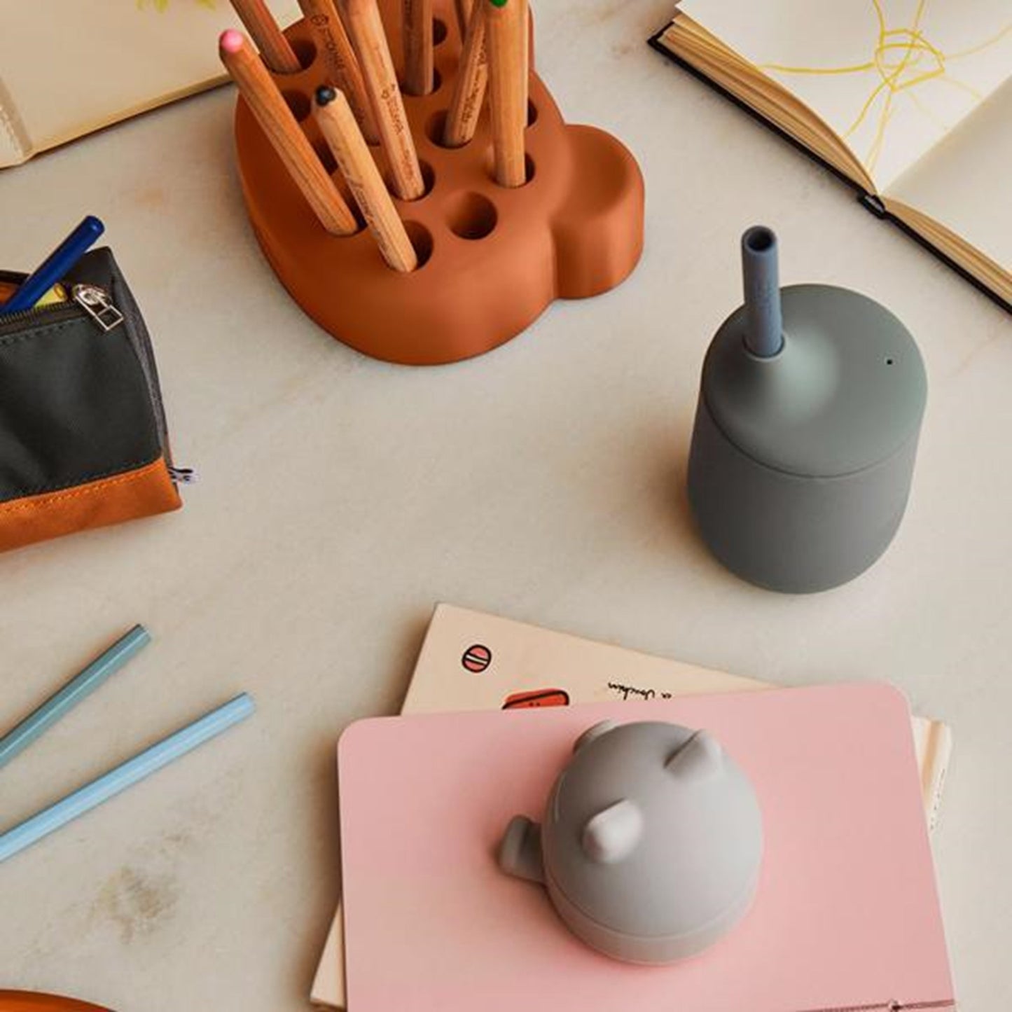 Liewood Ellis Silicone Sippy Cup Faune Green/Hunter Green Mix