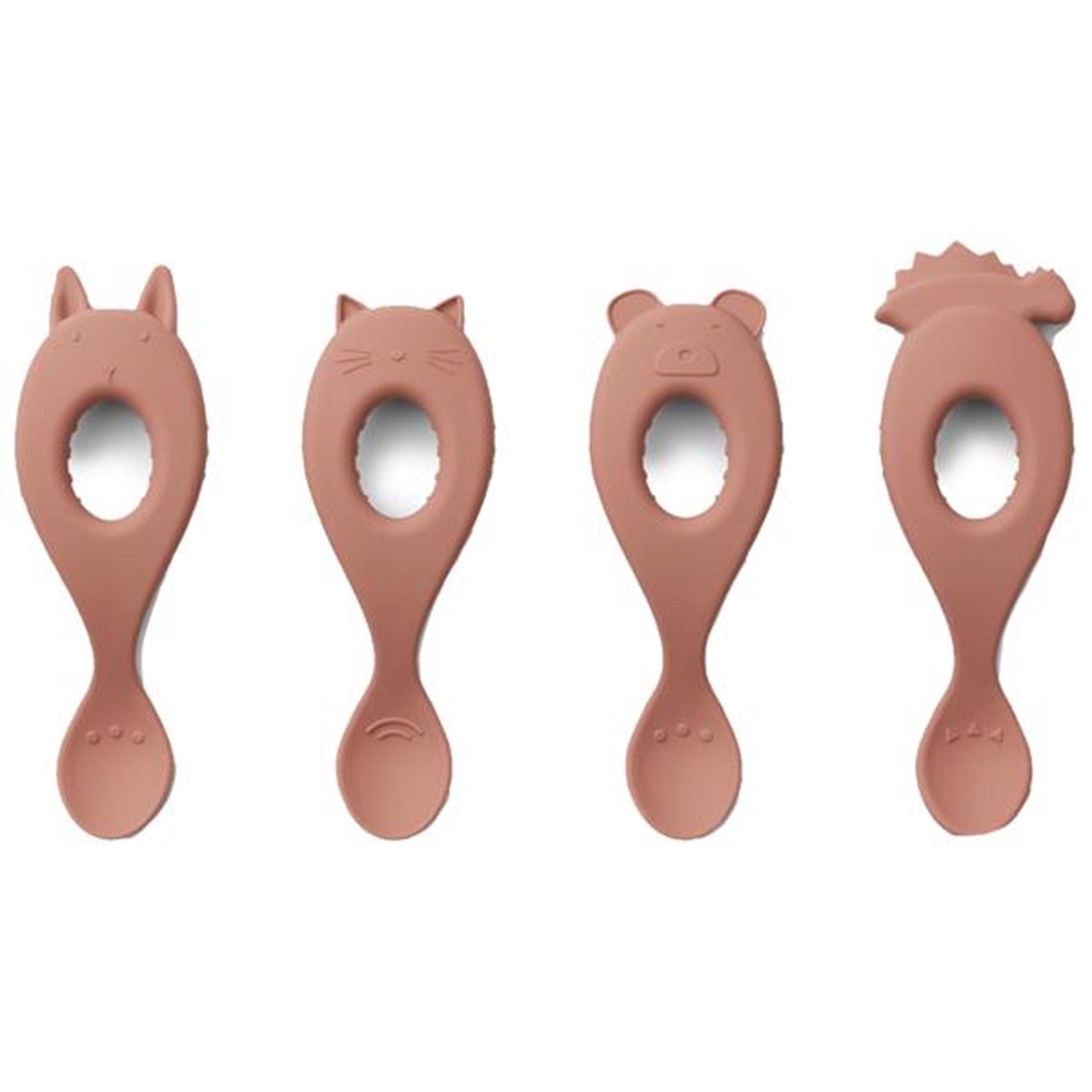 Liewood Liva Silicone Spoons 4-Pack Dark Rose