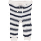 Copenhagen Colors Cream/Navy Comb. Strik Leggings w. Stripes