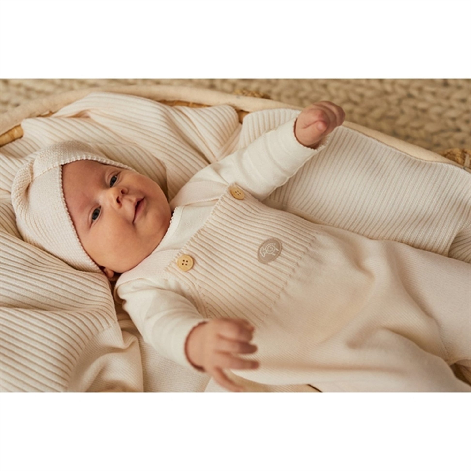 Lillelam Overall Baby Nature Cream White