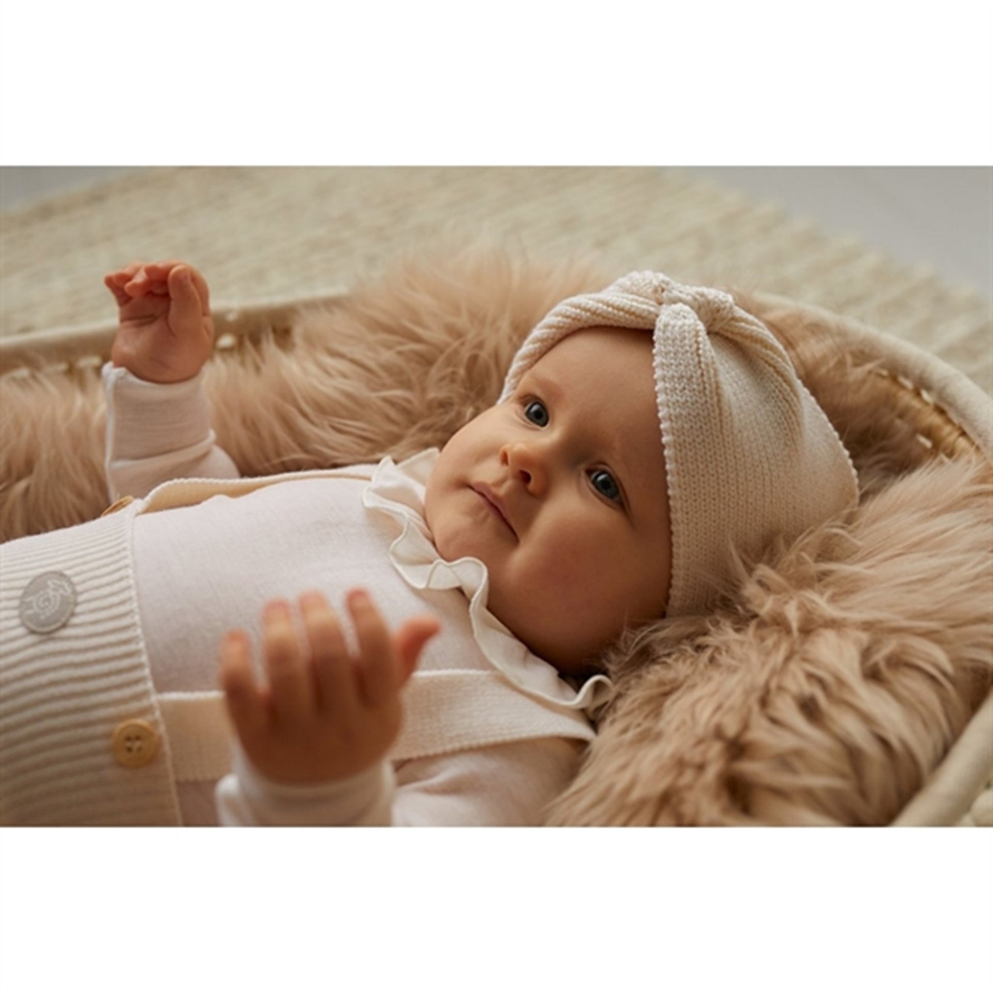 Lillelam Headband Baby Natur Creme