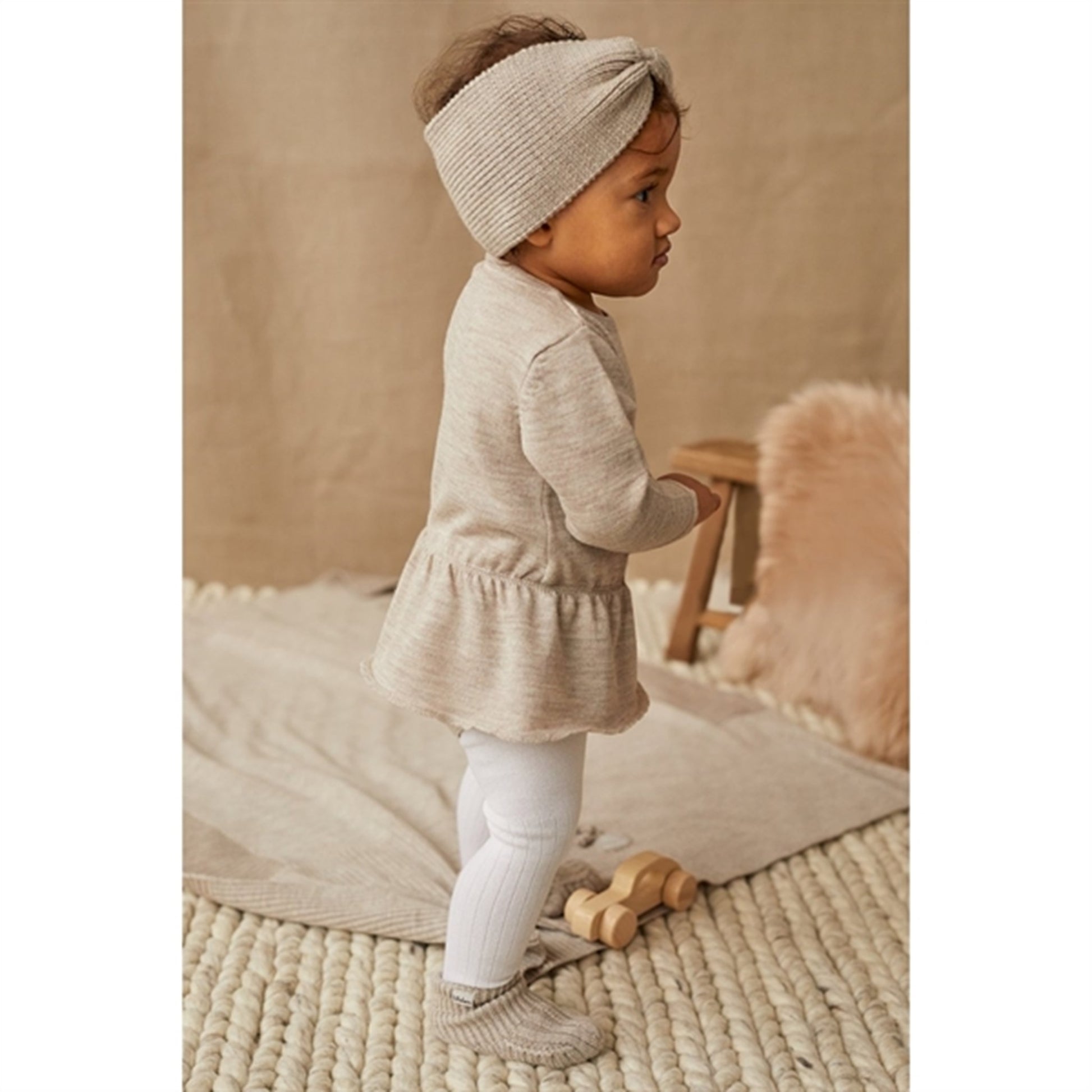 Lillelam Headband Baby Nature Lys Beige