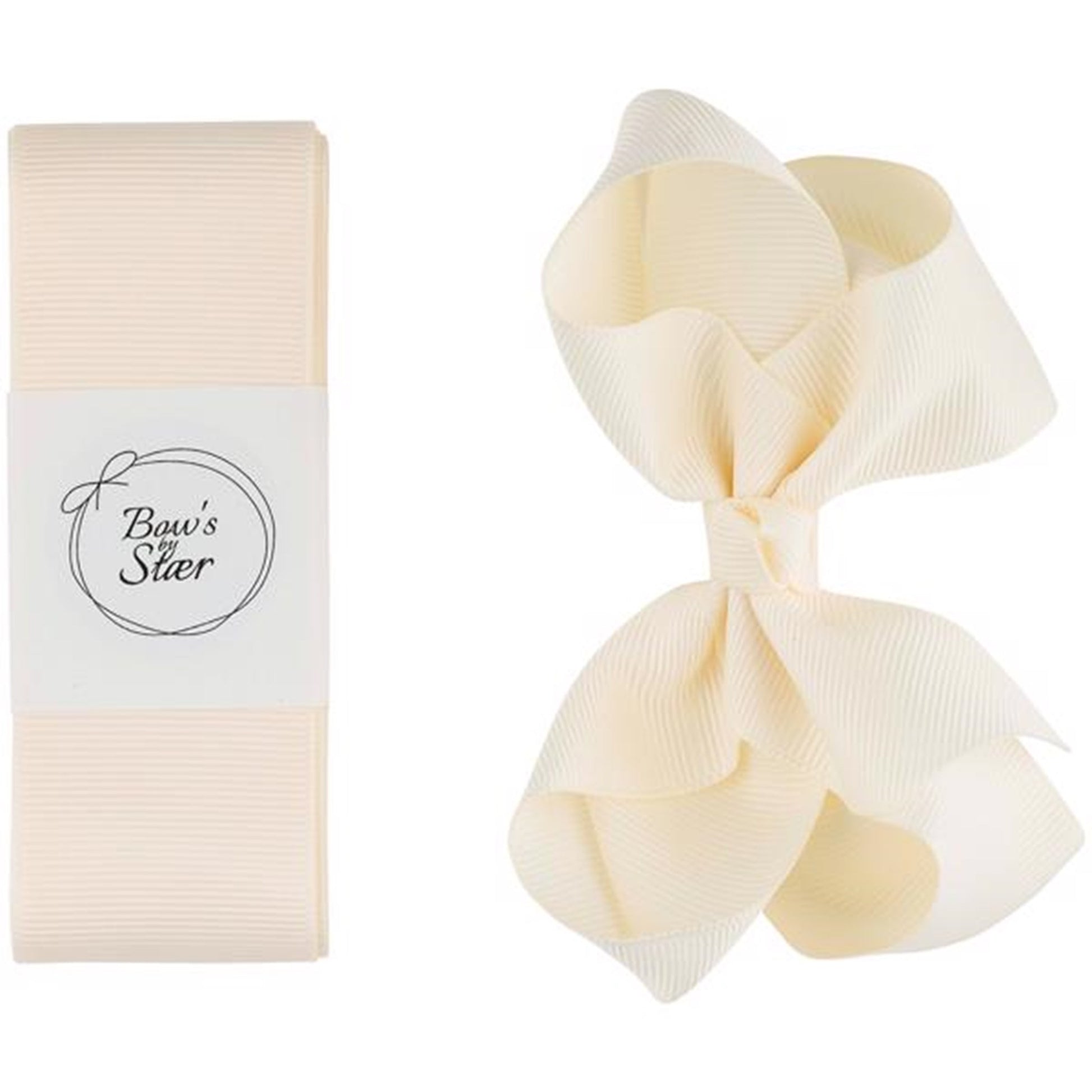 Bow's by Stær Christening Ribbon w. Bow Off White