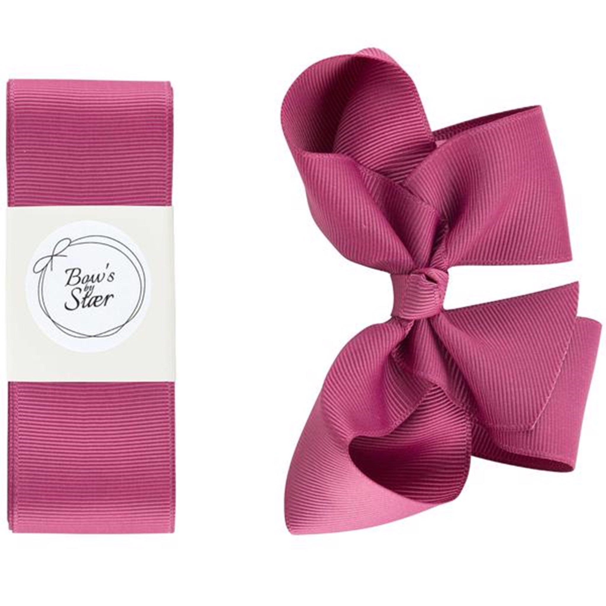 Bow's by Stær Christening Ribbon w. Bow Victorian Rose