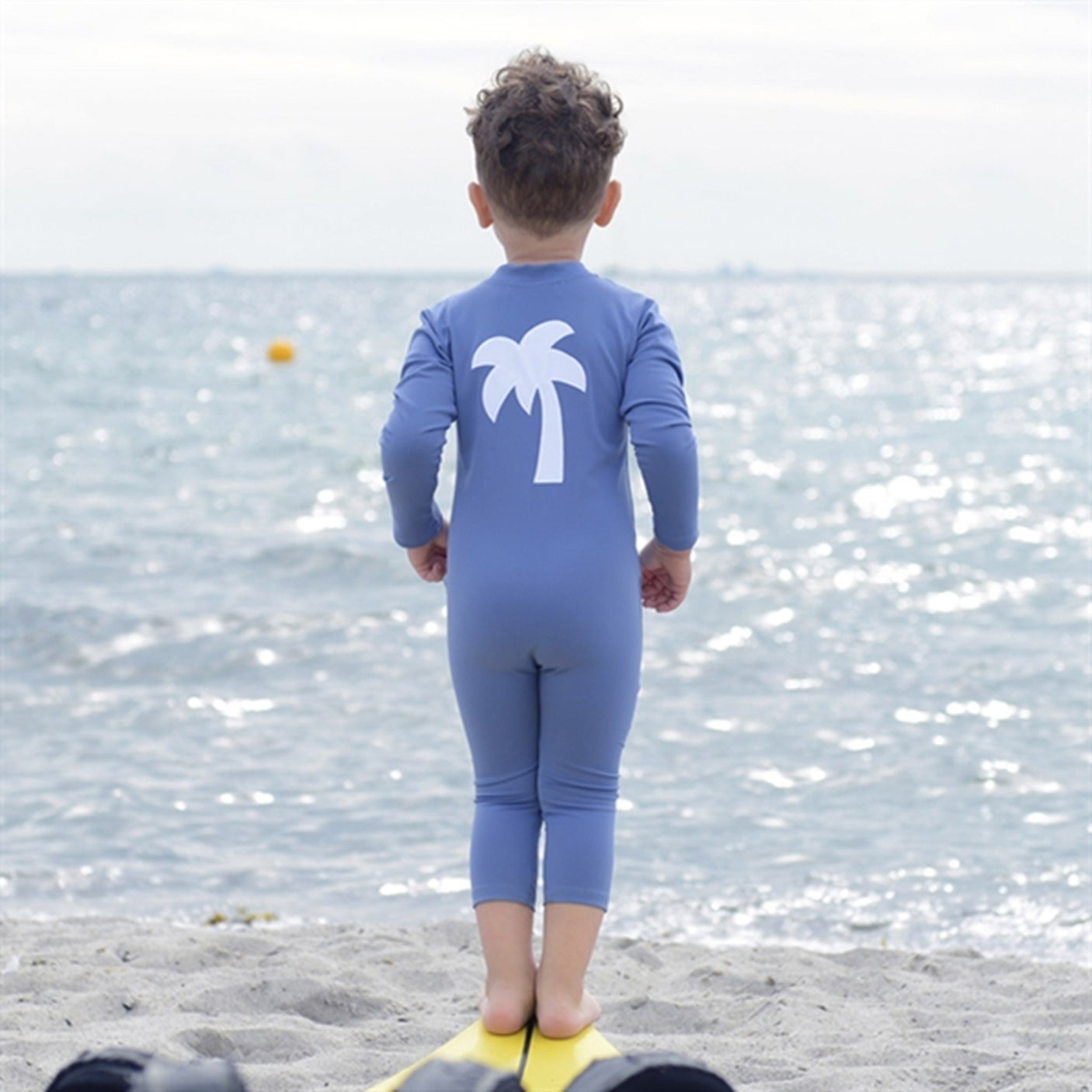 Petit Crabe Nordic Lou Palm Sunsuit with Zipper