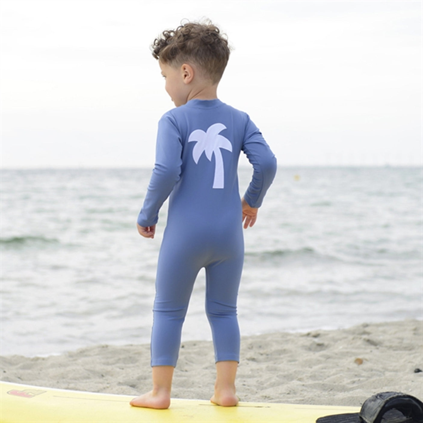 Petit Crabe Nordic Lou Palm Sunsuit with Zipper