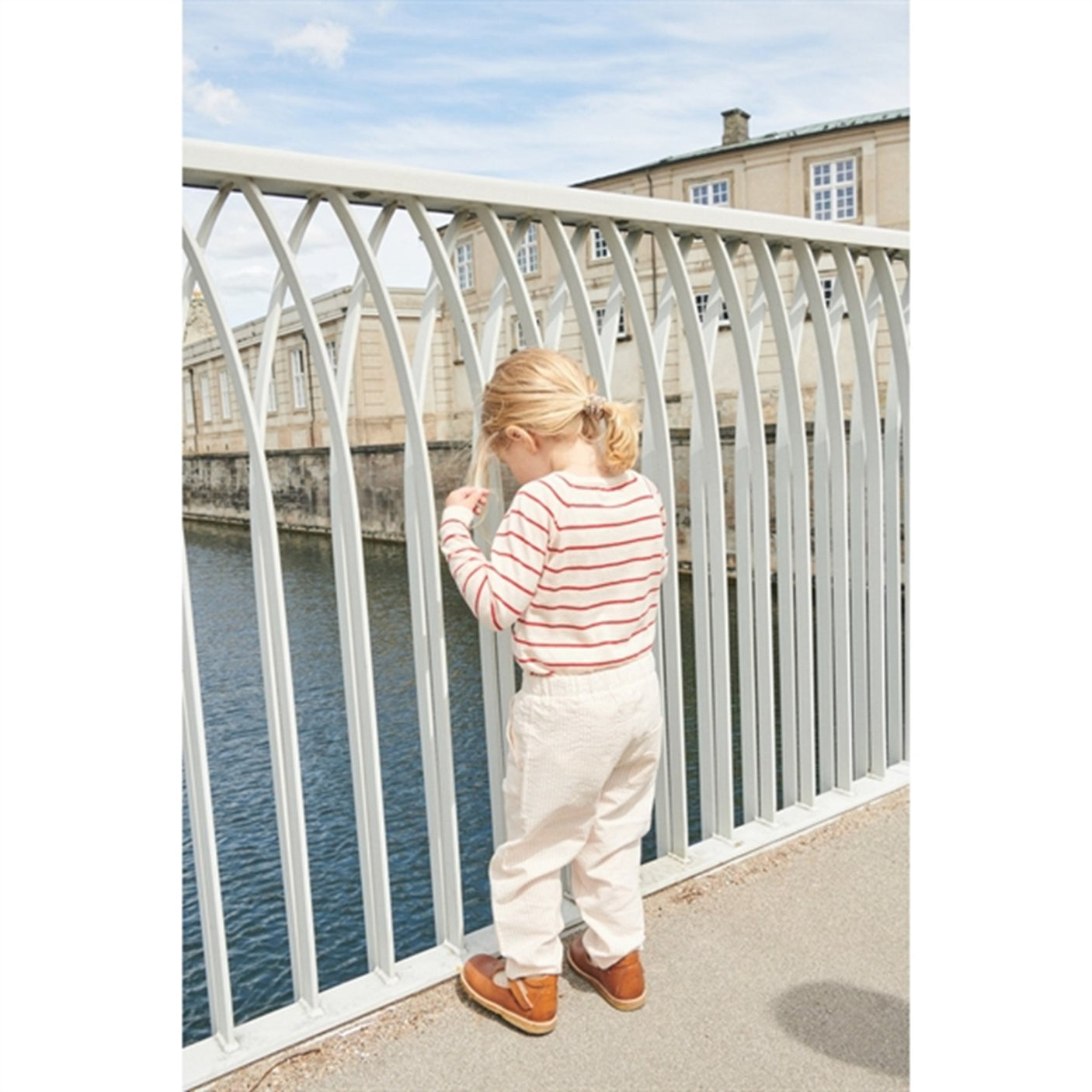 Copenhagen Colors Cream/Dusty Rose/Red Comb. Knit Blouse