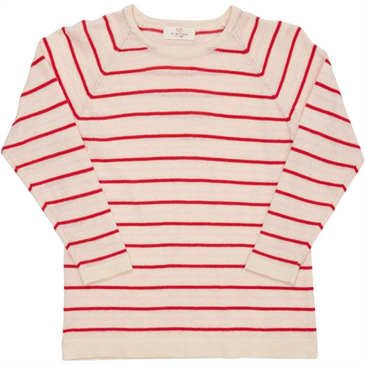 Copenhagen Colors Cream/Dusty Rose/Red Comb. Knit Blouse