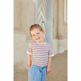 Copenhagen Colors Cream/Sky Blue/Red Comb. Knit T-shirt