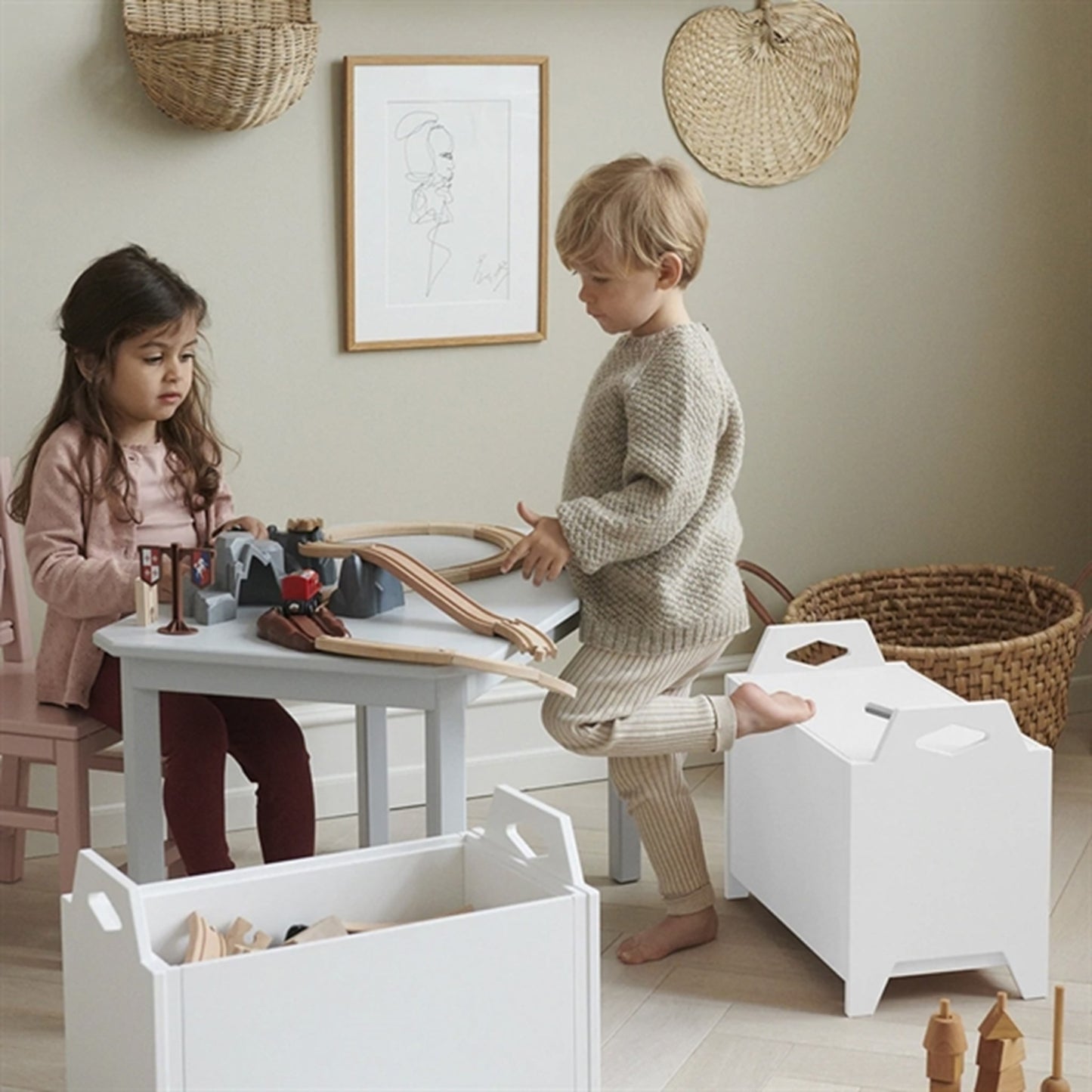 Cam Cam Copenhagen Luca Toy Storage White 2