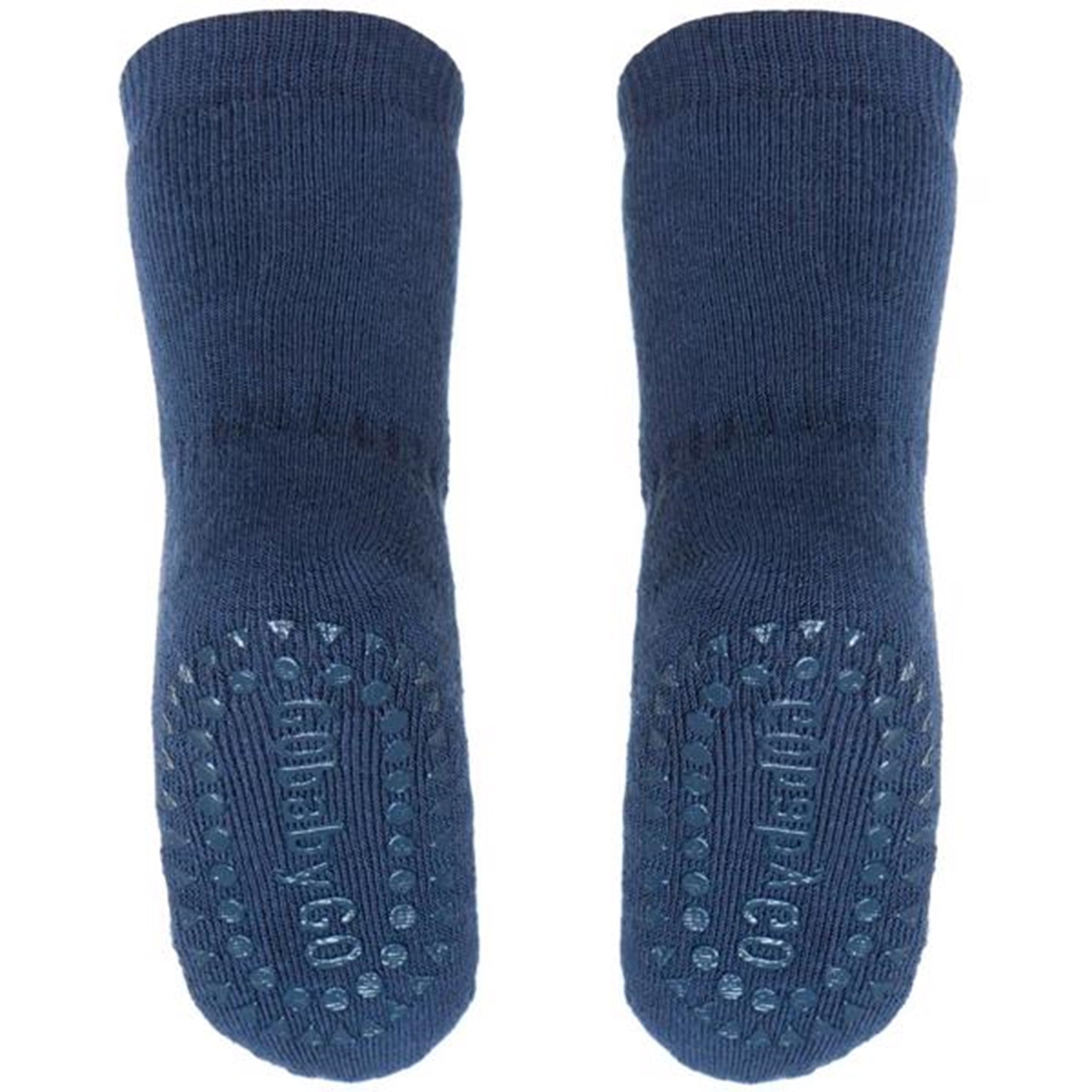 GObabyGO Non-slip Socks Navy/Petroleum Blue