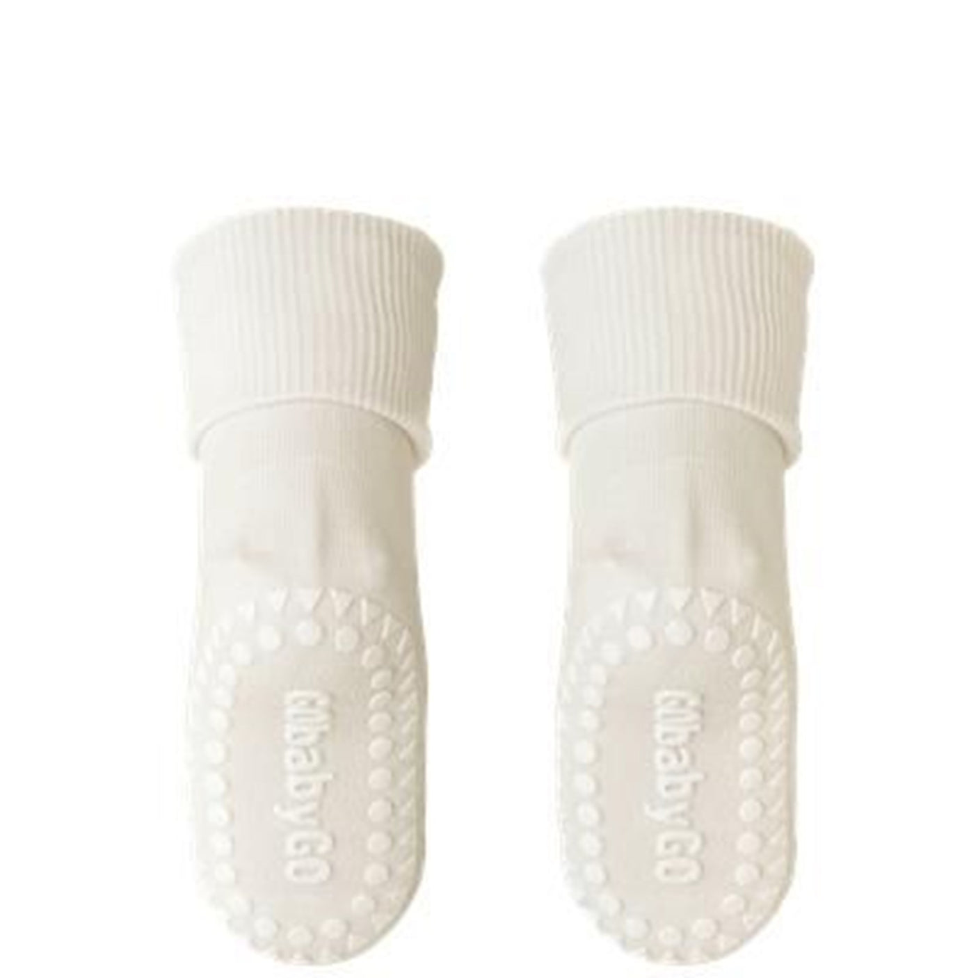 GObabyGO Bamboo Strømper Antislip Offwhite