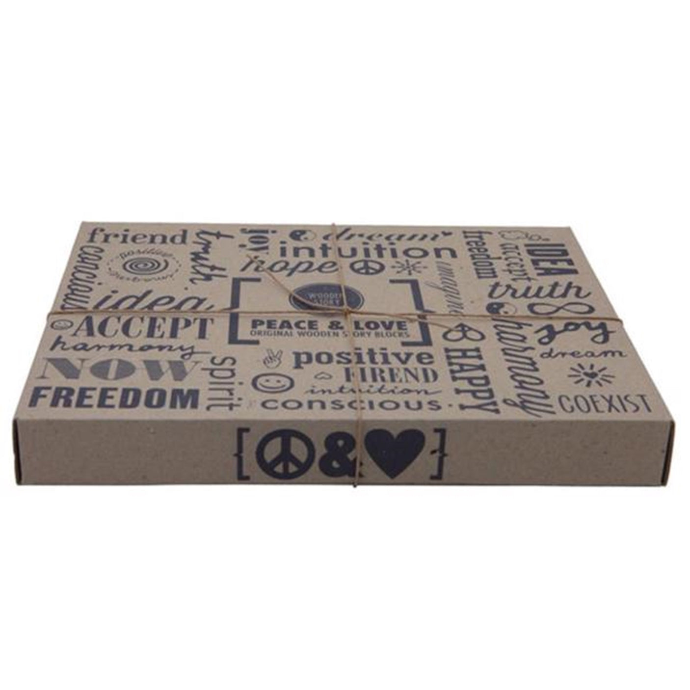 Wooden Blocks Peace&Love (29stk.)