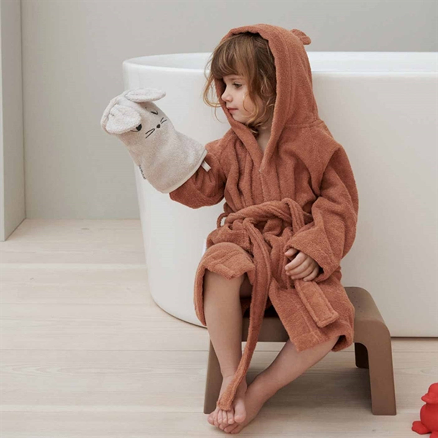 Liewood Lily Bathrobe Mr Bear Tuscany Rose