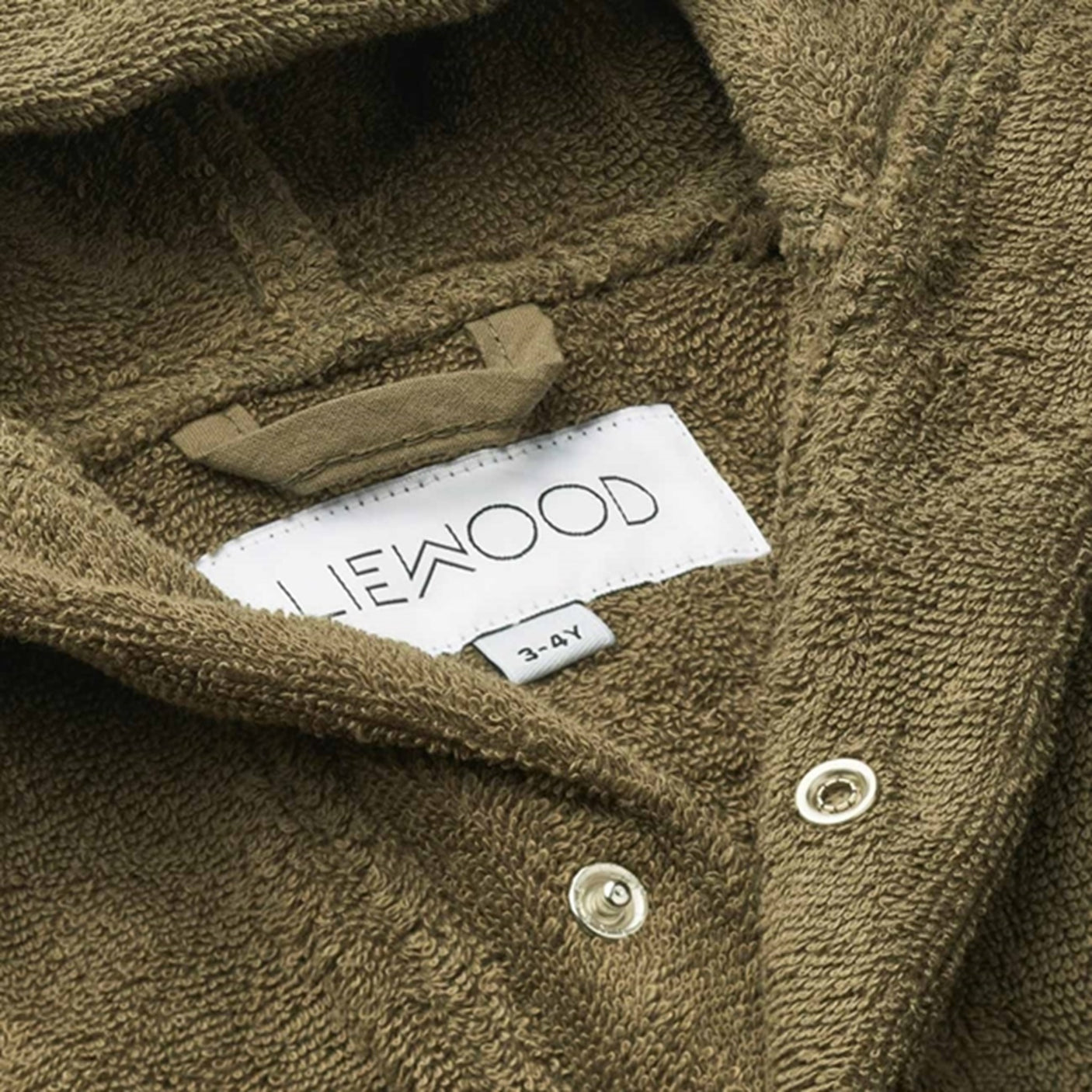 Liewood Lily Bathrobe Mr Bear Khaki