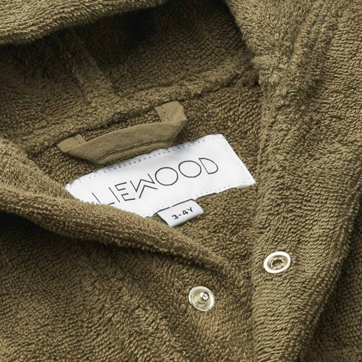Liewood Lily Bathrobe Mr Bear Khaki