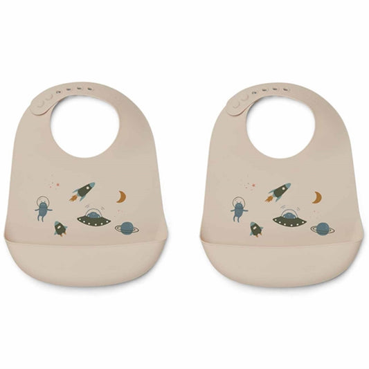 Liewood Tilda Silicone Bib Space Multi Mix 2 Pack