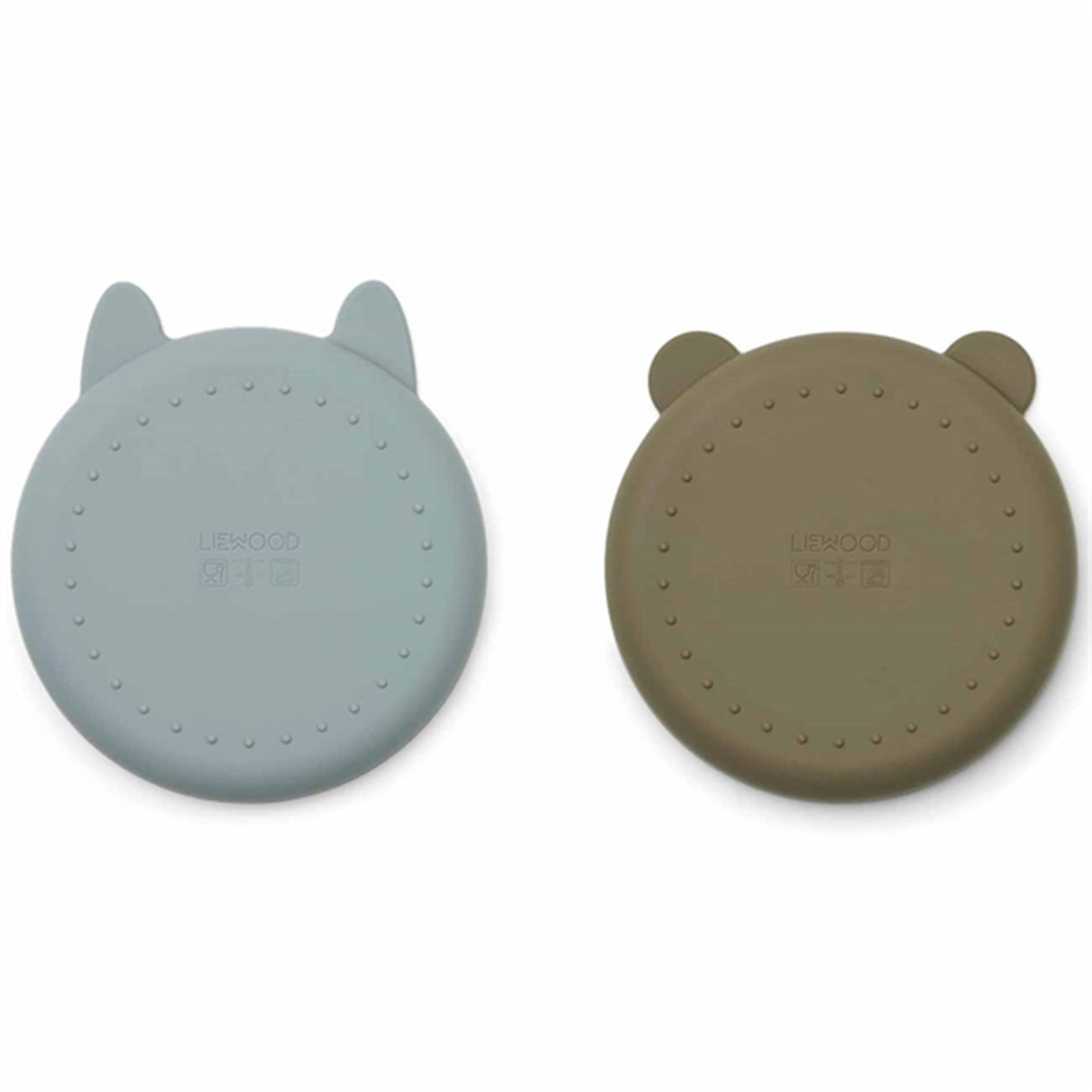 Liewood Olivia Plate 2-Pack Blue Fog/Khaki Mix