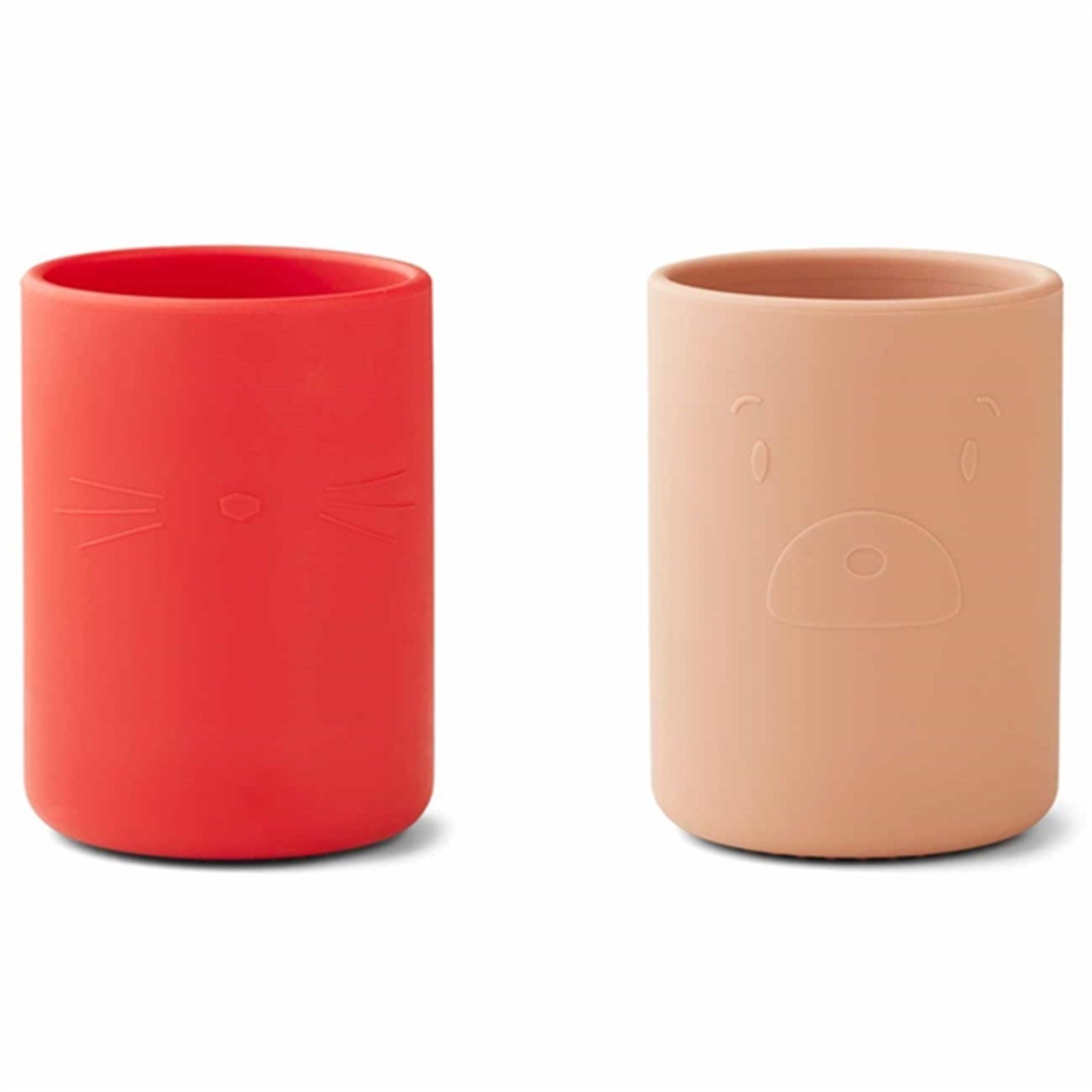 Liewood Ethan Silicone Cup 2-Pack Apple Red/Tuscany Rose Mix