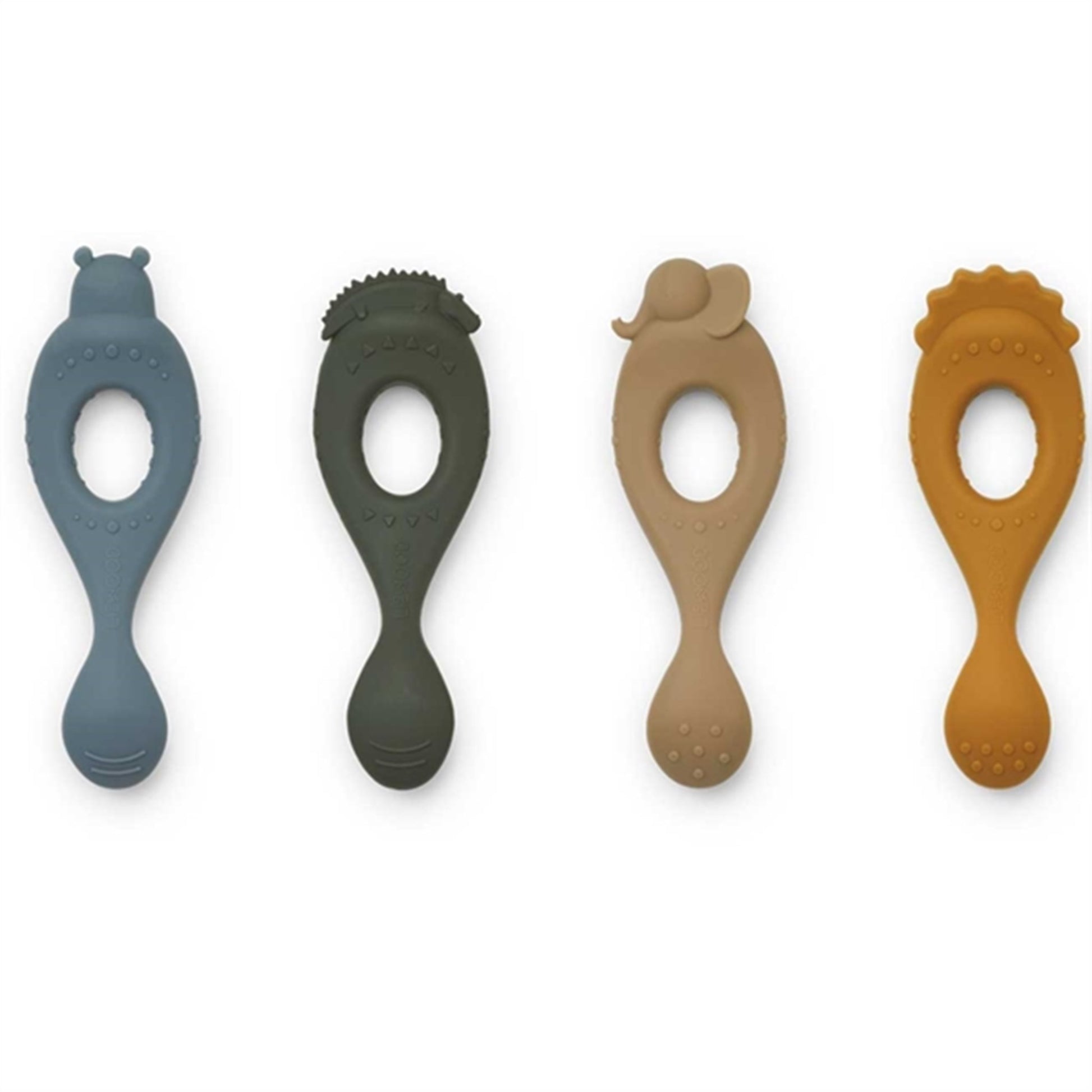 Liewood Liva Silicone Spoons Safari Blue Multi Mix 4-Pack 2