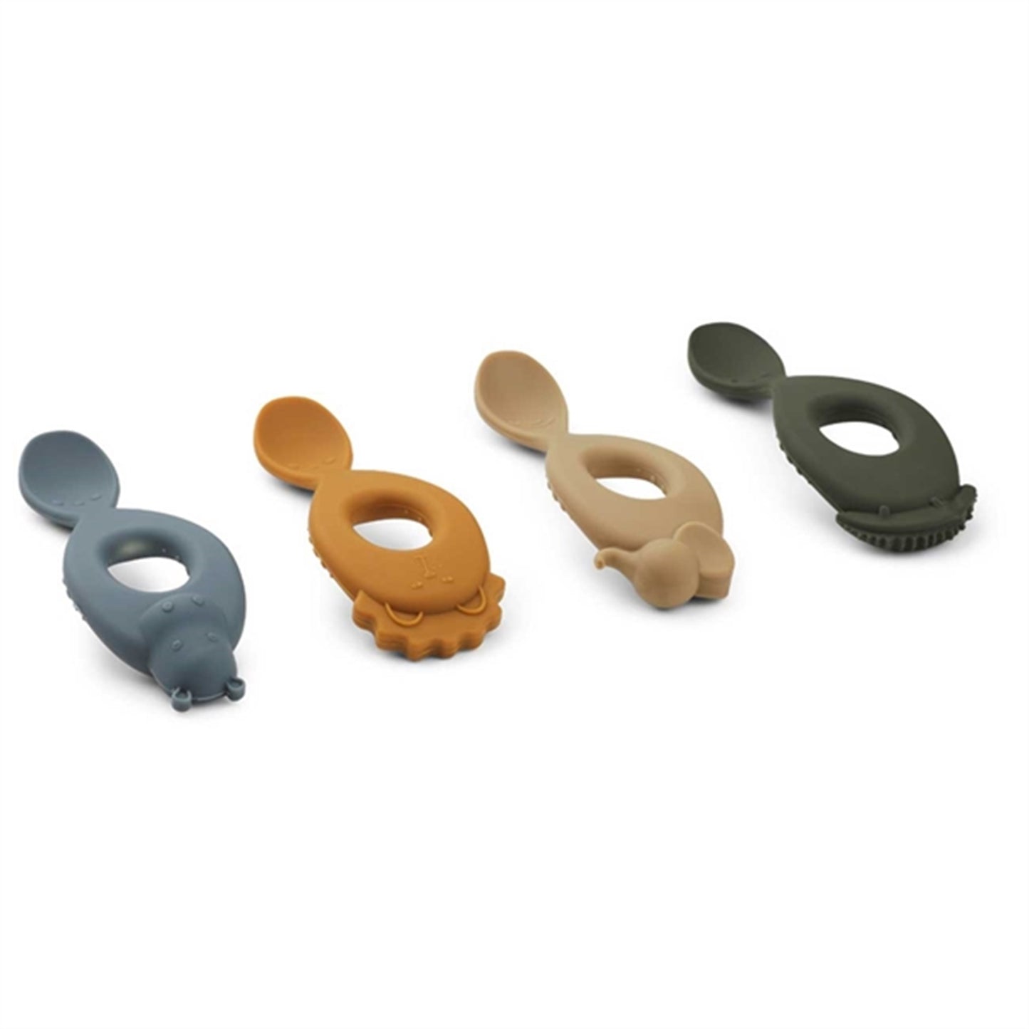 Liewood Liva Silicone Spoons Safari Blue Multi Mix 4-Pack 3
