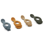 Liewood Liva Silicone Spoons Safari Blue Multi Mix 4-Pack 3