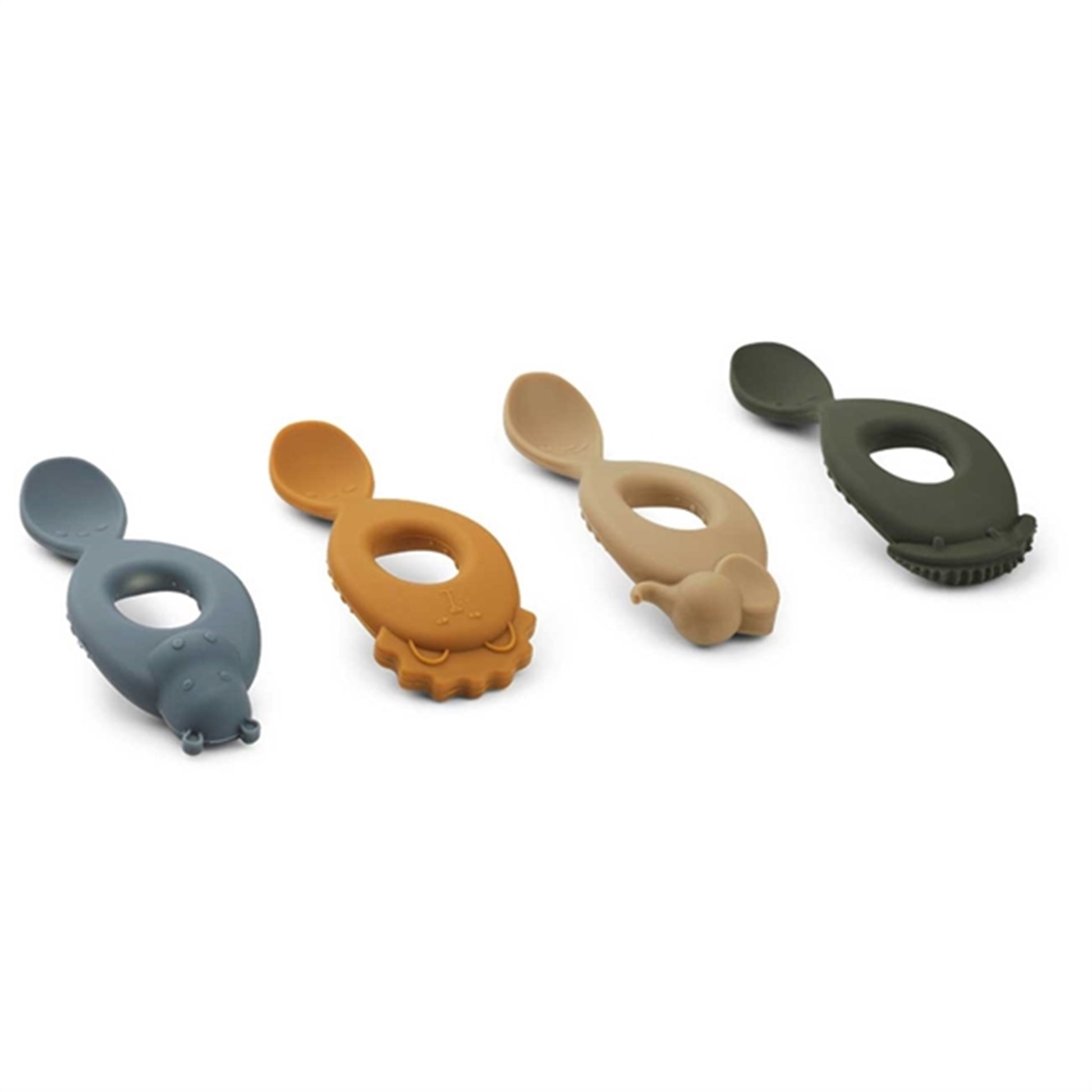 Liewood Liva Silicone Spoons Safari Blue Multi Mix 4-Pack 3