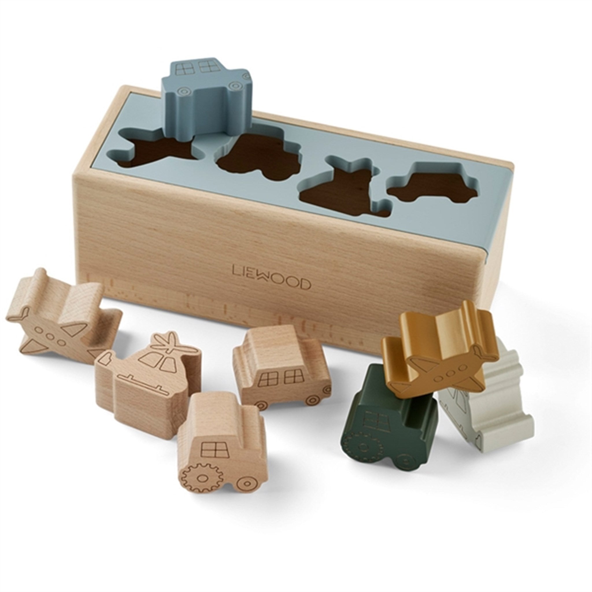 Liewood Midas Puzzle Box Vehicles/Blue Fog Multi Mix