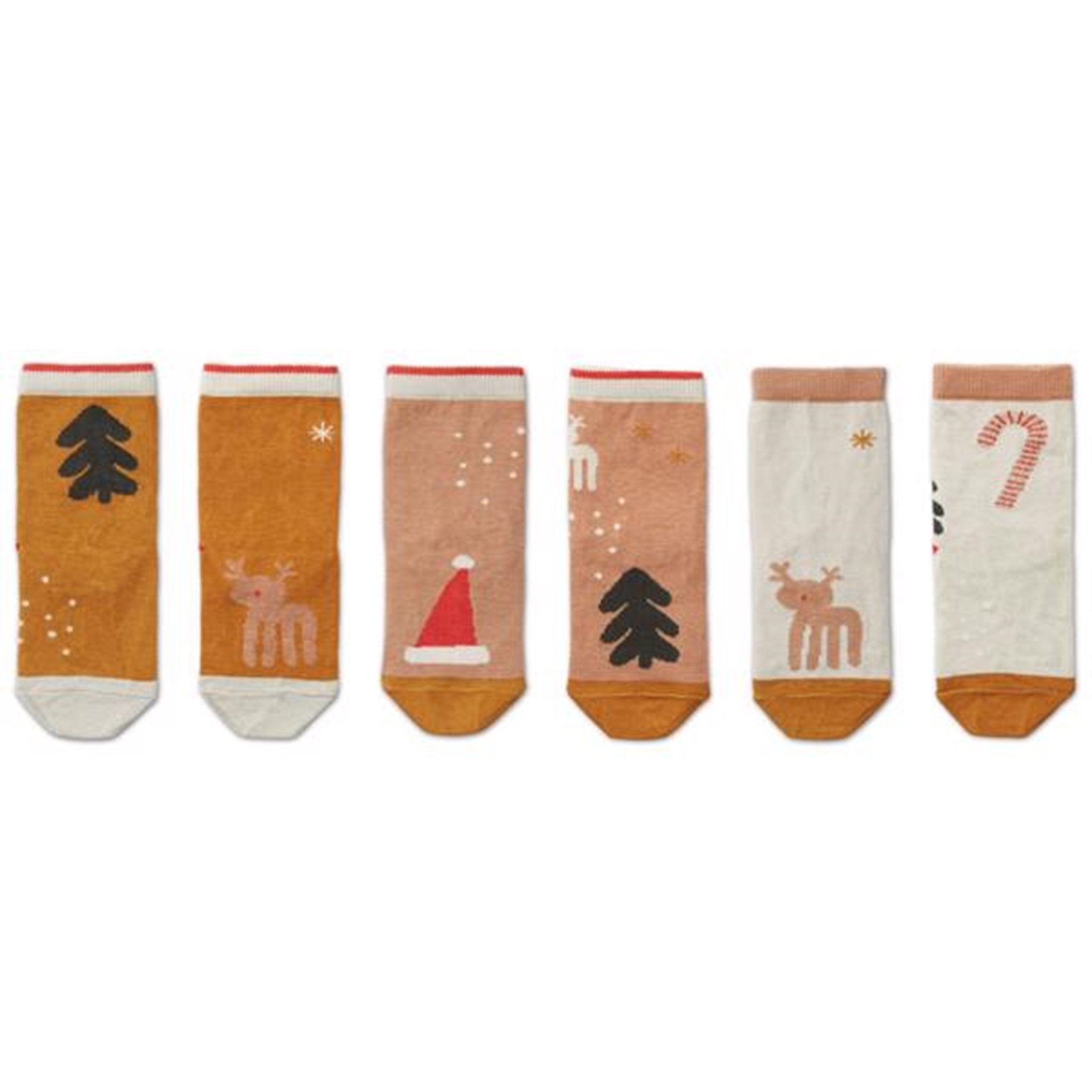 Liewood Silas Cotton Socks 3 Pack Holiday Tuscany Rose Multi Mix