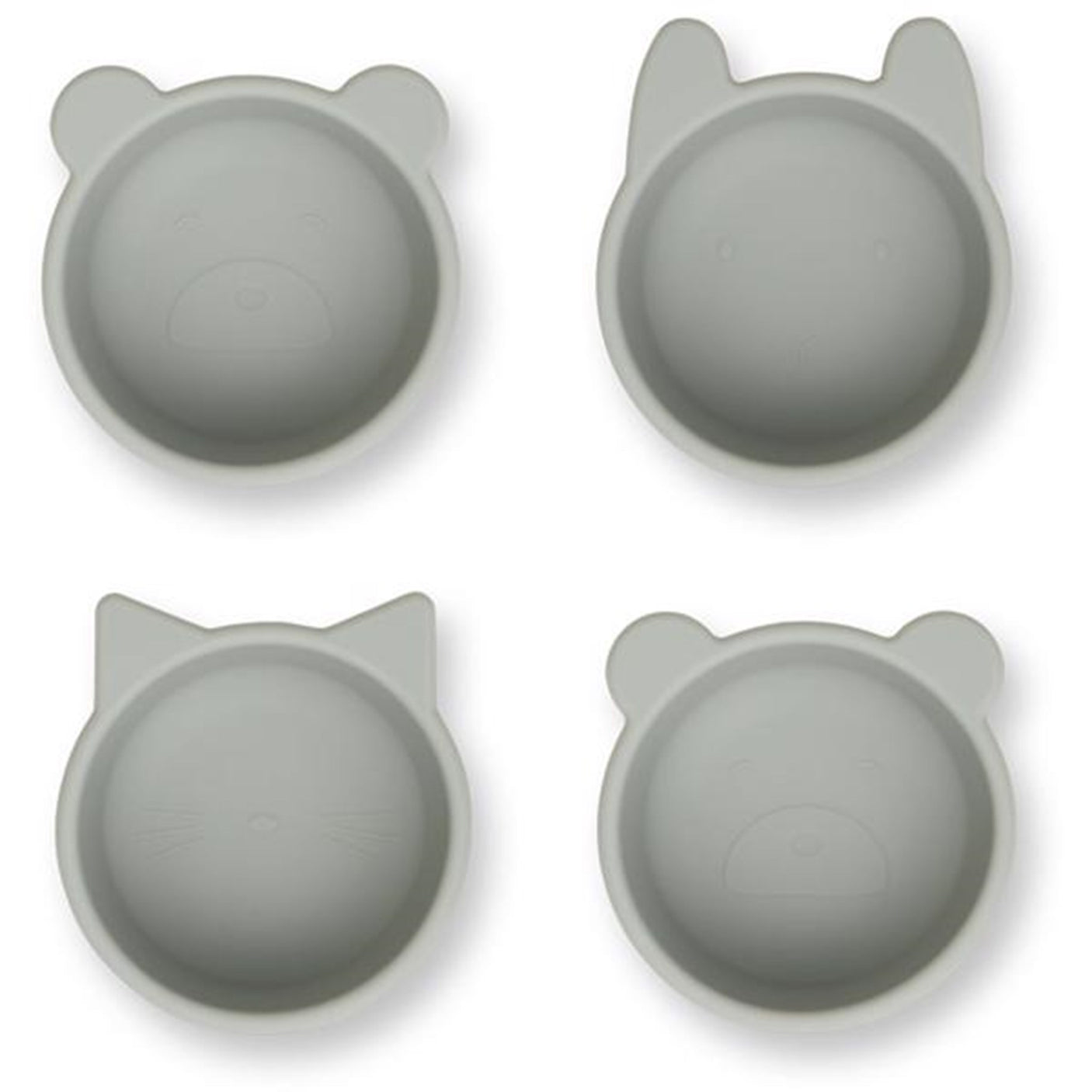 Liewood Malene Silicone Bowls 4-Pack Dove Blue