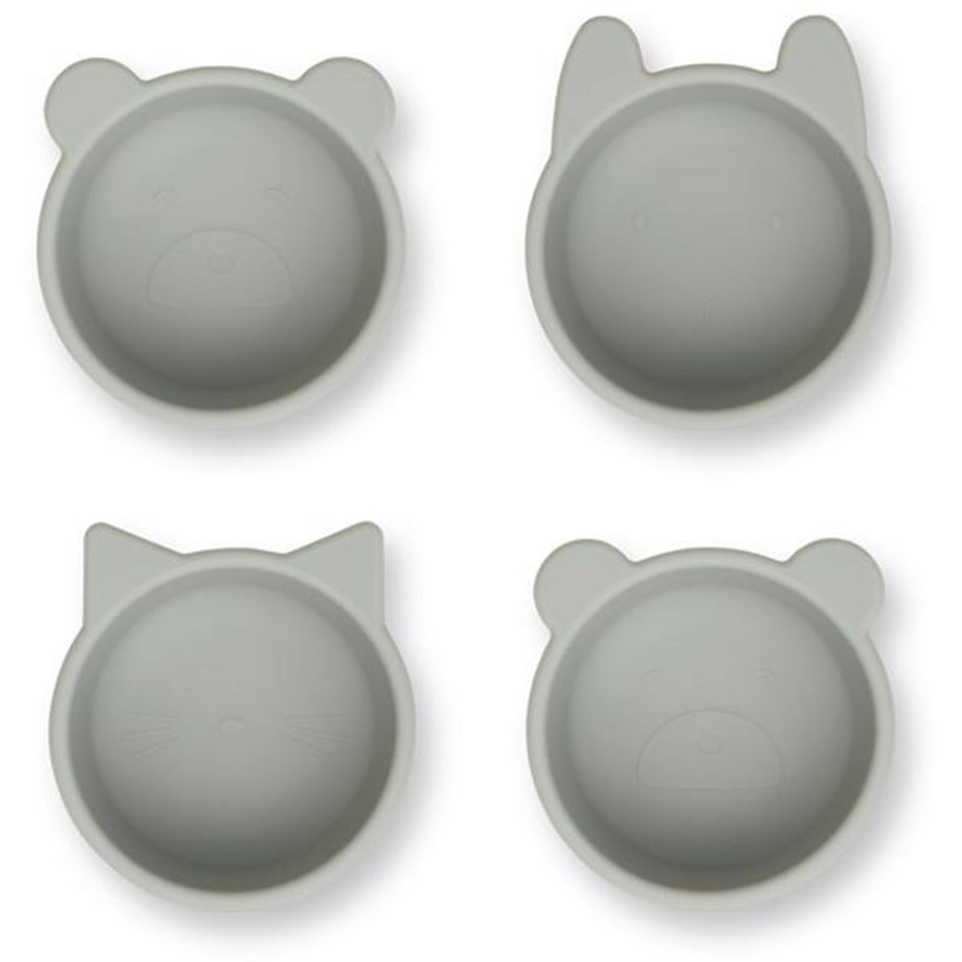 Liewood Malene Silicone Bowls 4-Pack Dove Blue