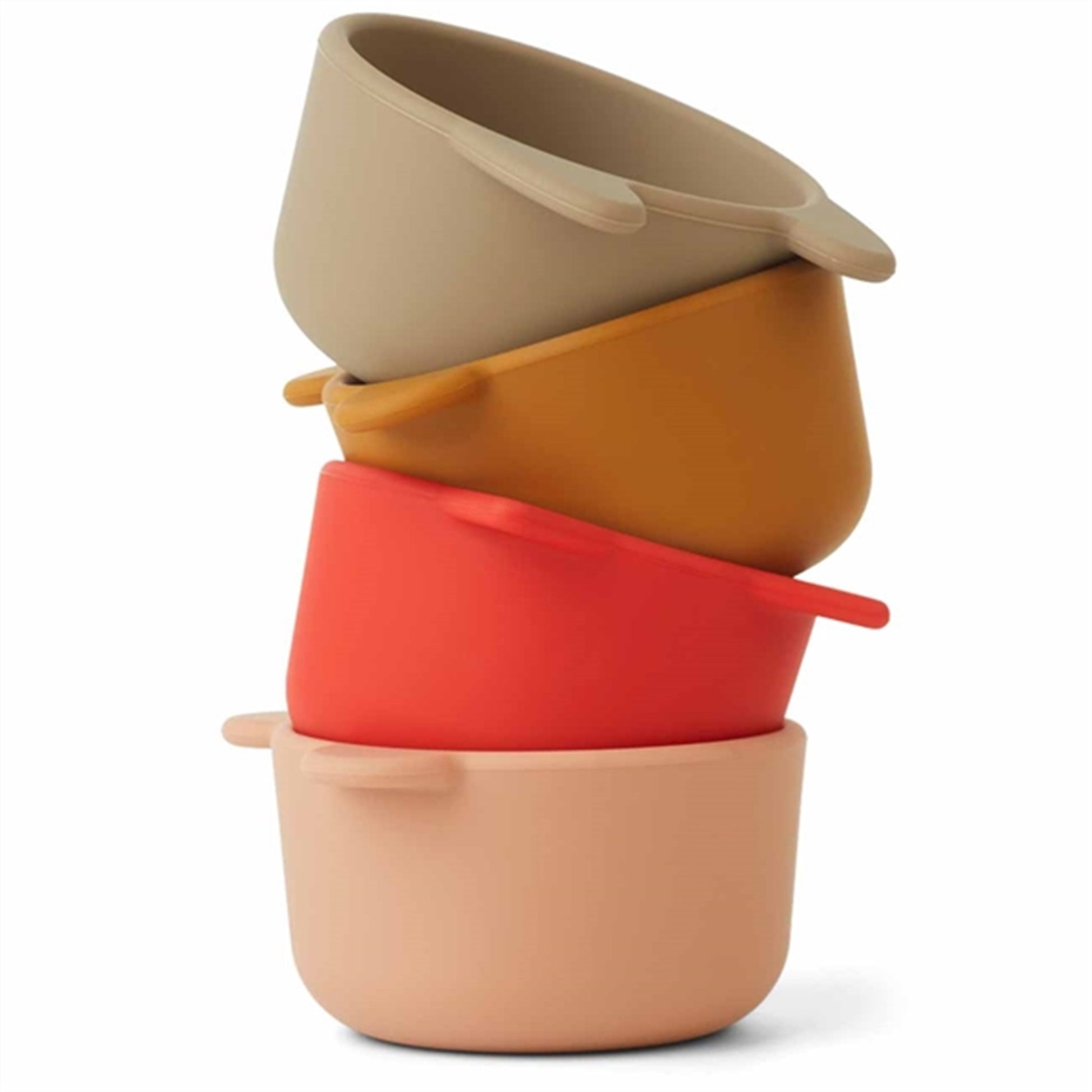 Liewood Malene Silicone Bowls 4-Pack Apple Red / Tuscany Rose Multi Mix