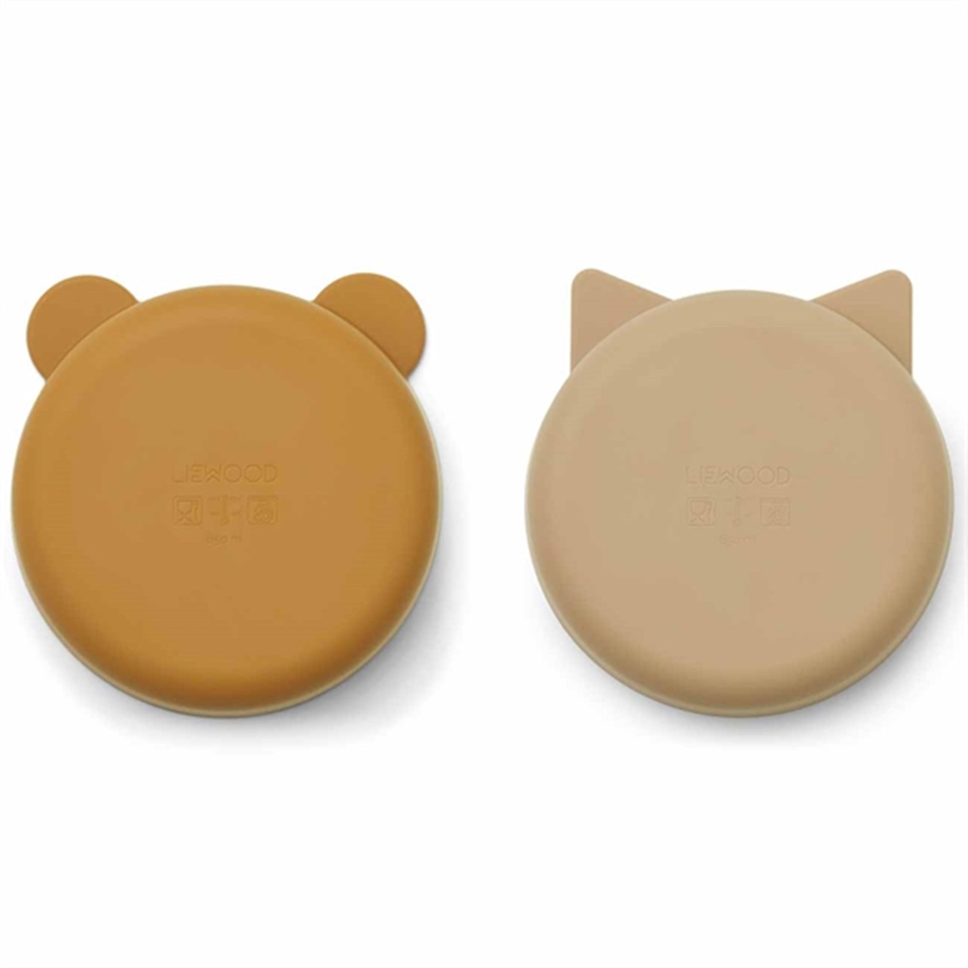 Liewood Vanessa Silicone Bowl 2-pack Golden Caramel Oat Mix