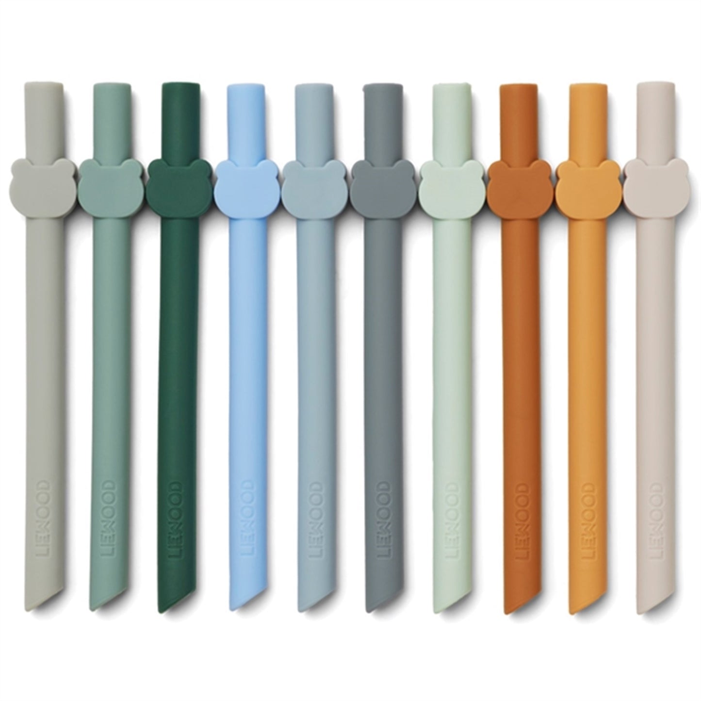 Liewood Badu Straws 10-Pack Blue Wave Multi Mix