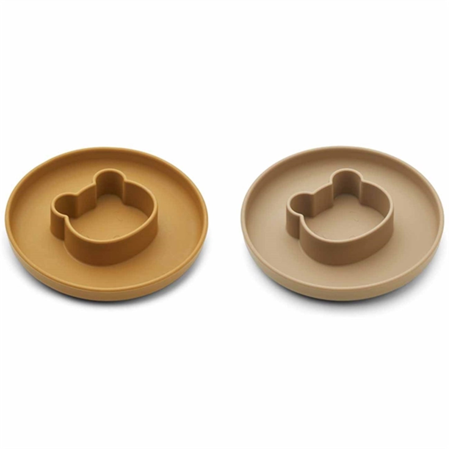 Liewood Gordon Silicone Plates 2-pak Mr Bear Golden Caramel / Oat Mix