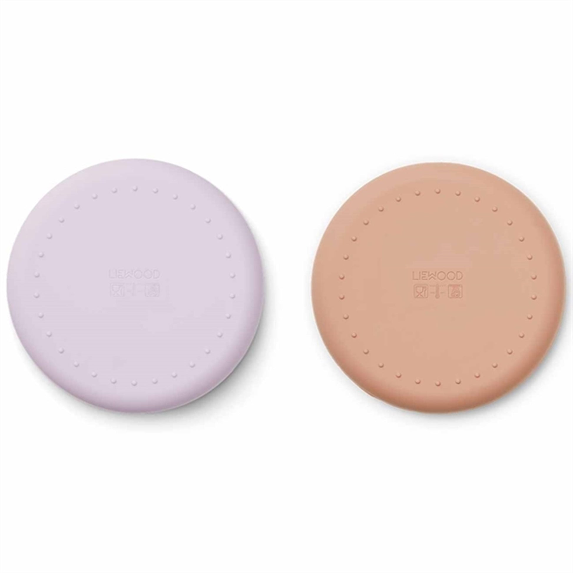 Liewood Gordon Silicone Plate 2-pack Cat Light Lavender Rose Mix
