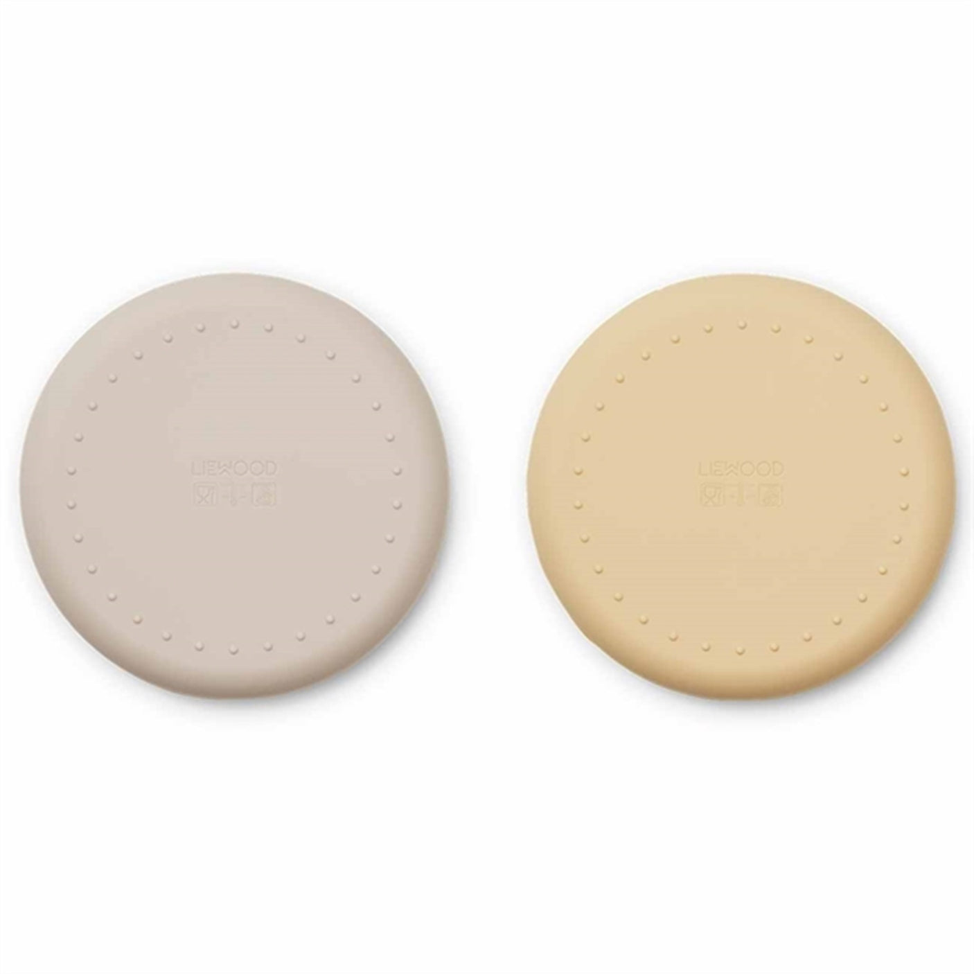 Liewood Gordon Silicone Plate 2-pack Mr Bear Wheat Yellow/Sandy Mix