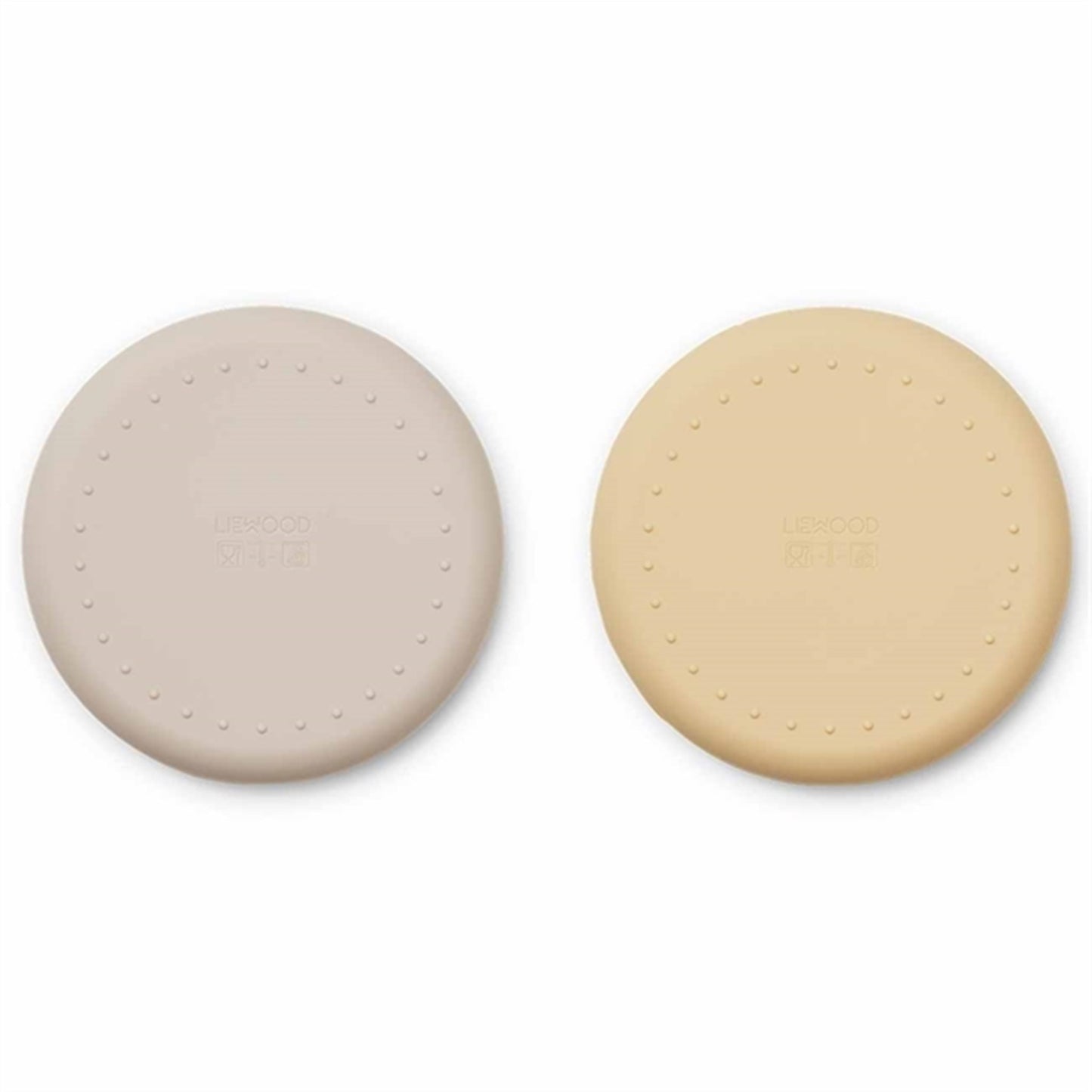 Liewood Gordon Silicone Plate 2-pack Mr Bear Wheat Yellow/Sandy Mix