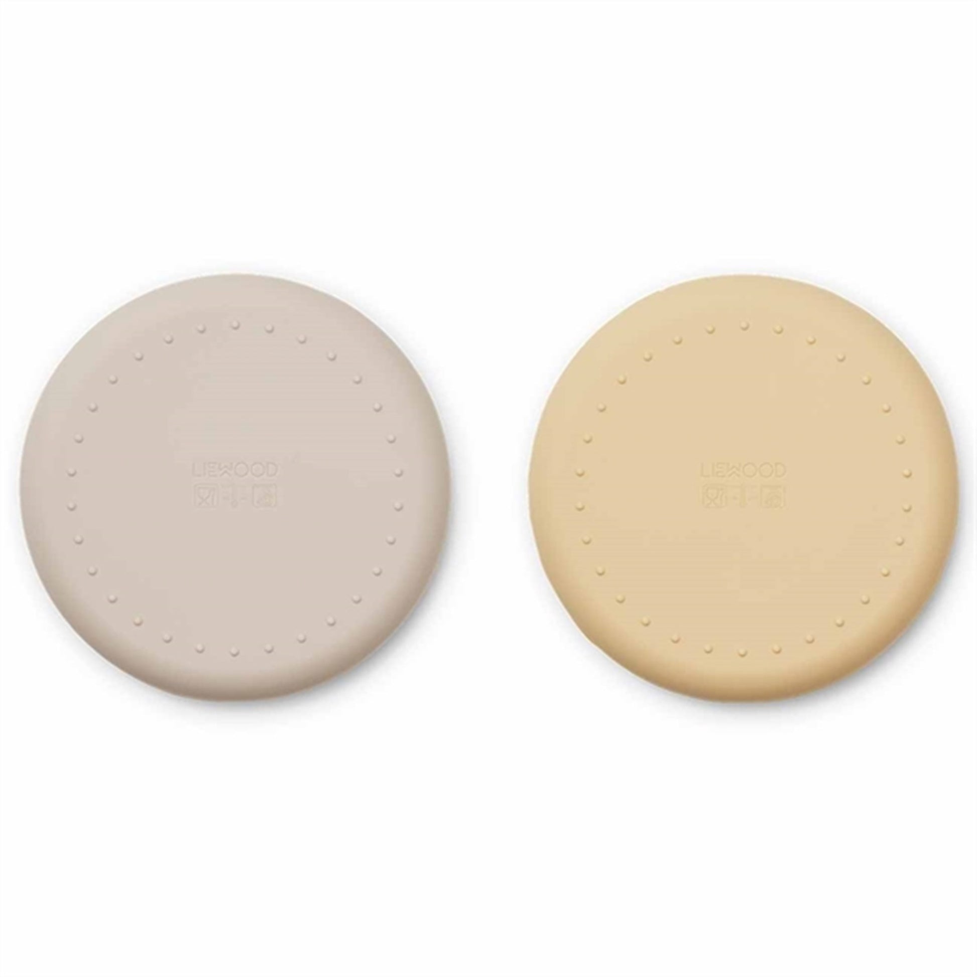Liewood Gordon Silicone Plate 2-pack Mr Bear Wheat Yellow/Sandy Mix