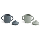 Liewood Neil Cup 2-Pack Whale Blue/Dove Mix