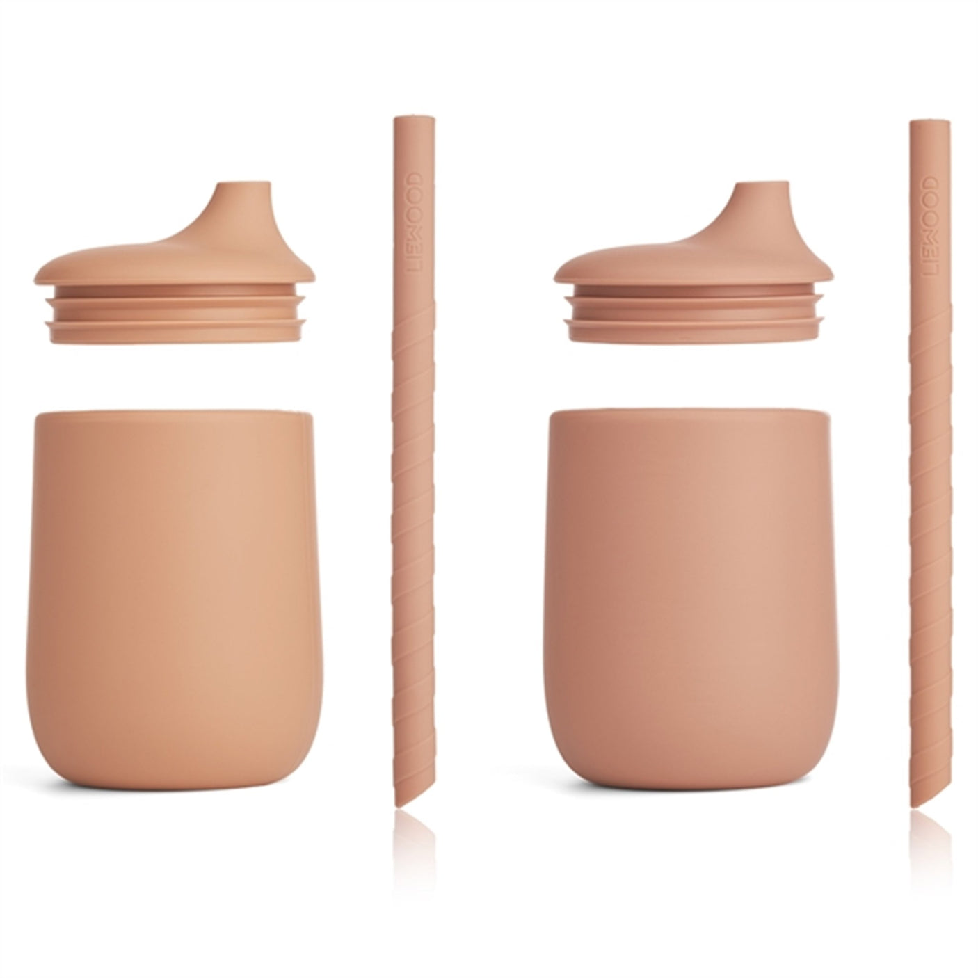 Liewood Ellis Sippy Silicone Sippy Cup ​​​​​​​2-Pack Tuscany Rose/Pale Tuscany