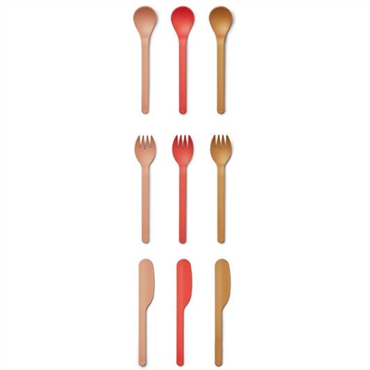 Liewood Ryan Cutlery 9-Pack Tuscany Rose Multi Mix