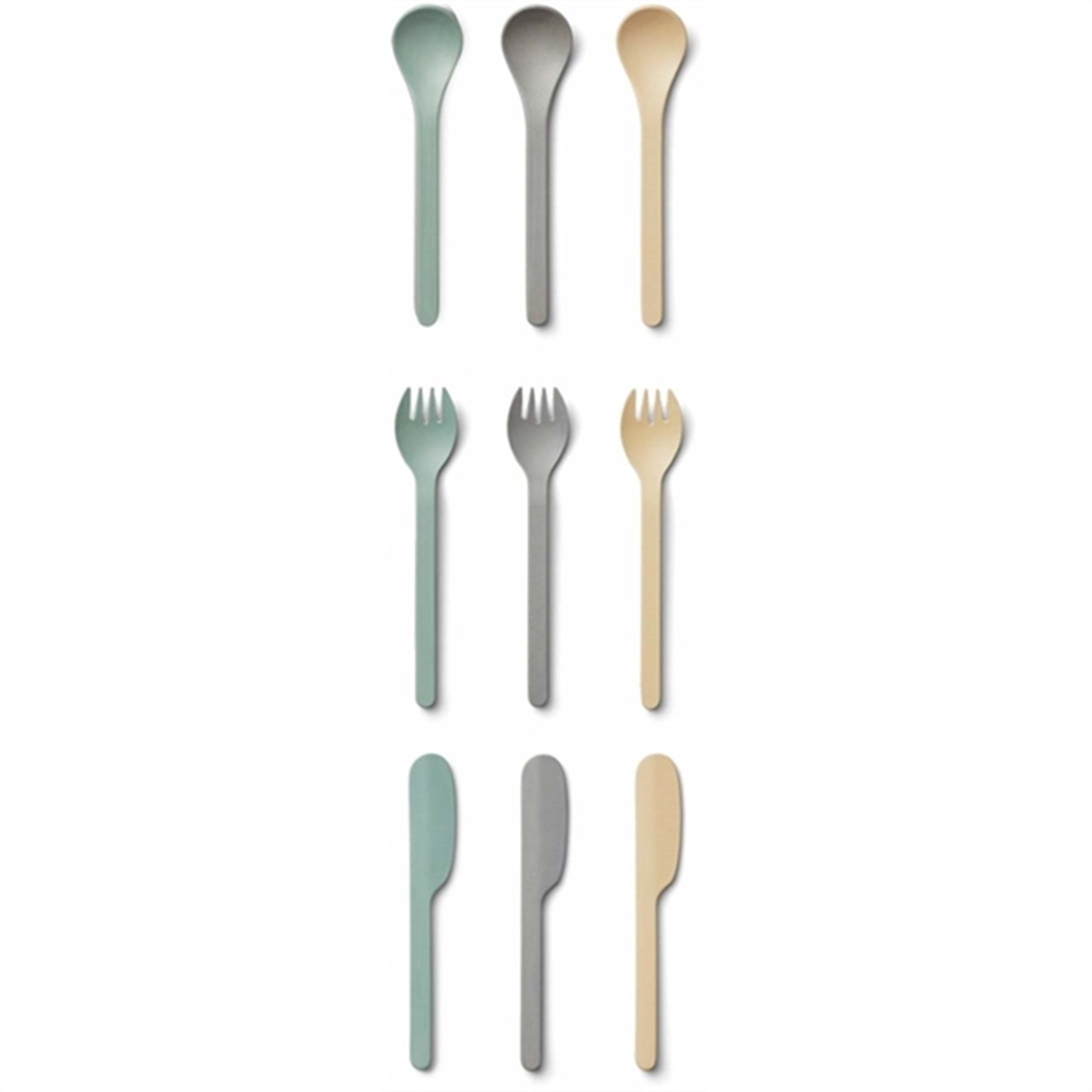 Liewood Ryan Cutlery 9-Pack Peppermint Multi Mix