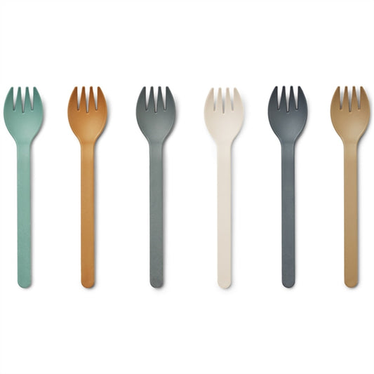 Liewood Selena Forks 6-Pack Whale Blue Multi Mix