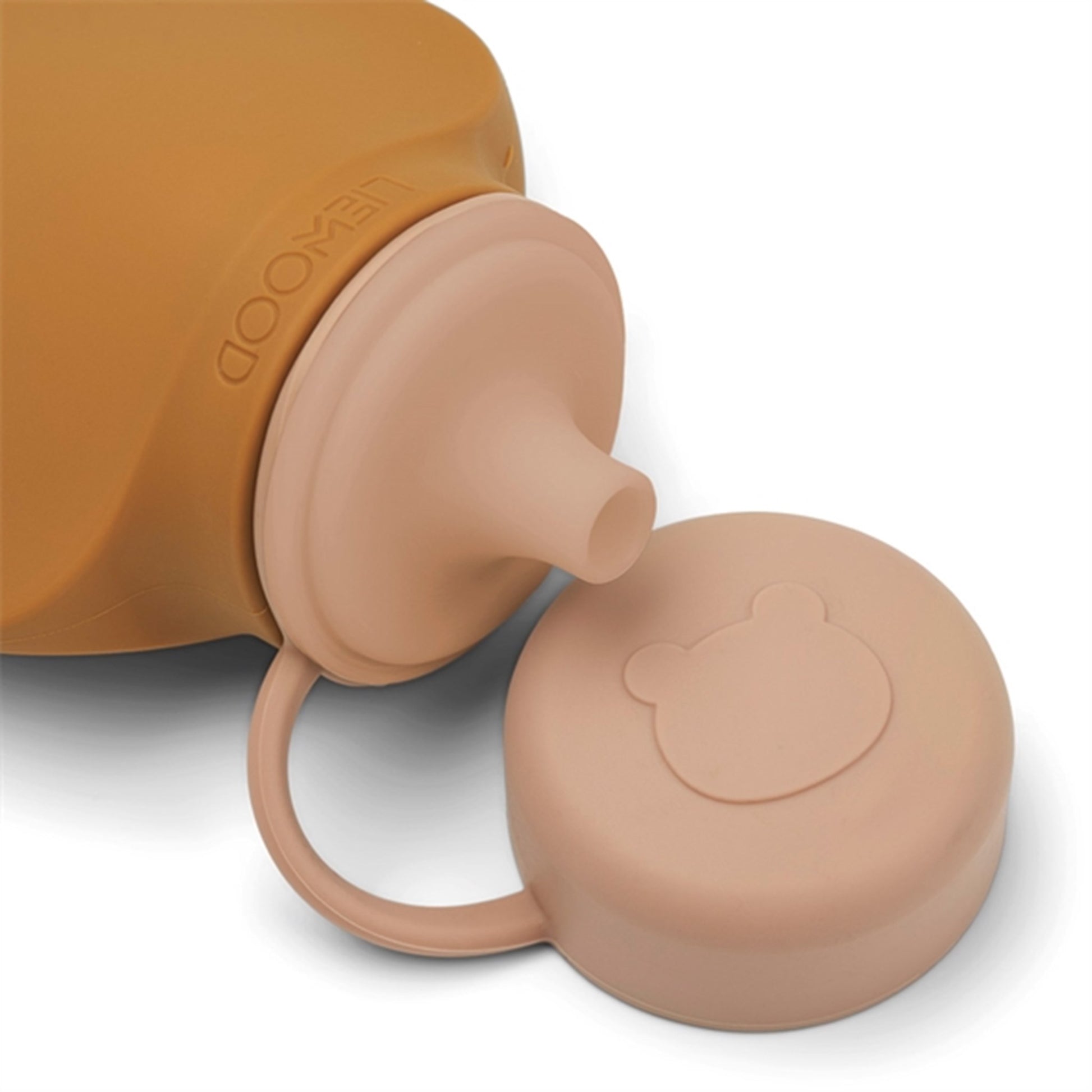 Liewood Silvia Silicone Smoothie bottle 2-pack Mustard/Dark Rose Mix