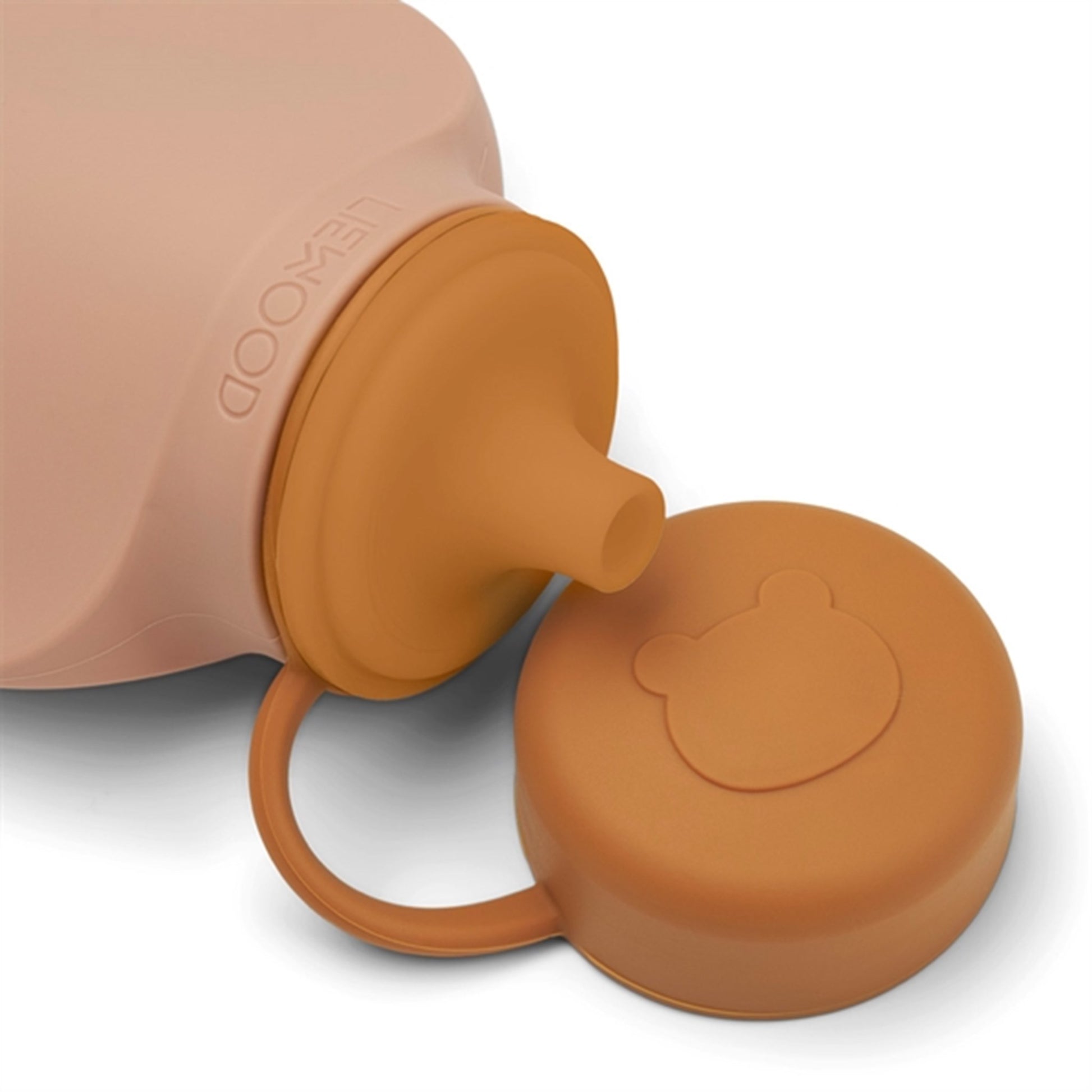 Liewood Silvia Silicone Smoothie bottle 2-pack Mustard/Dark Rose Mix