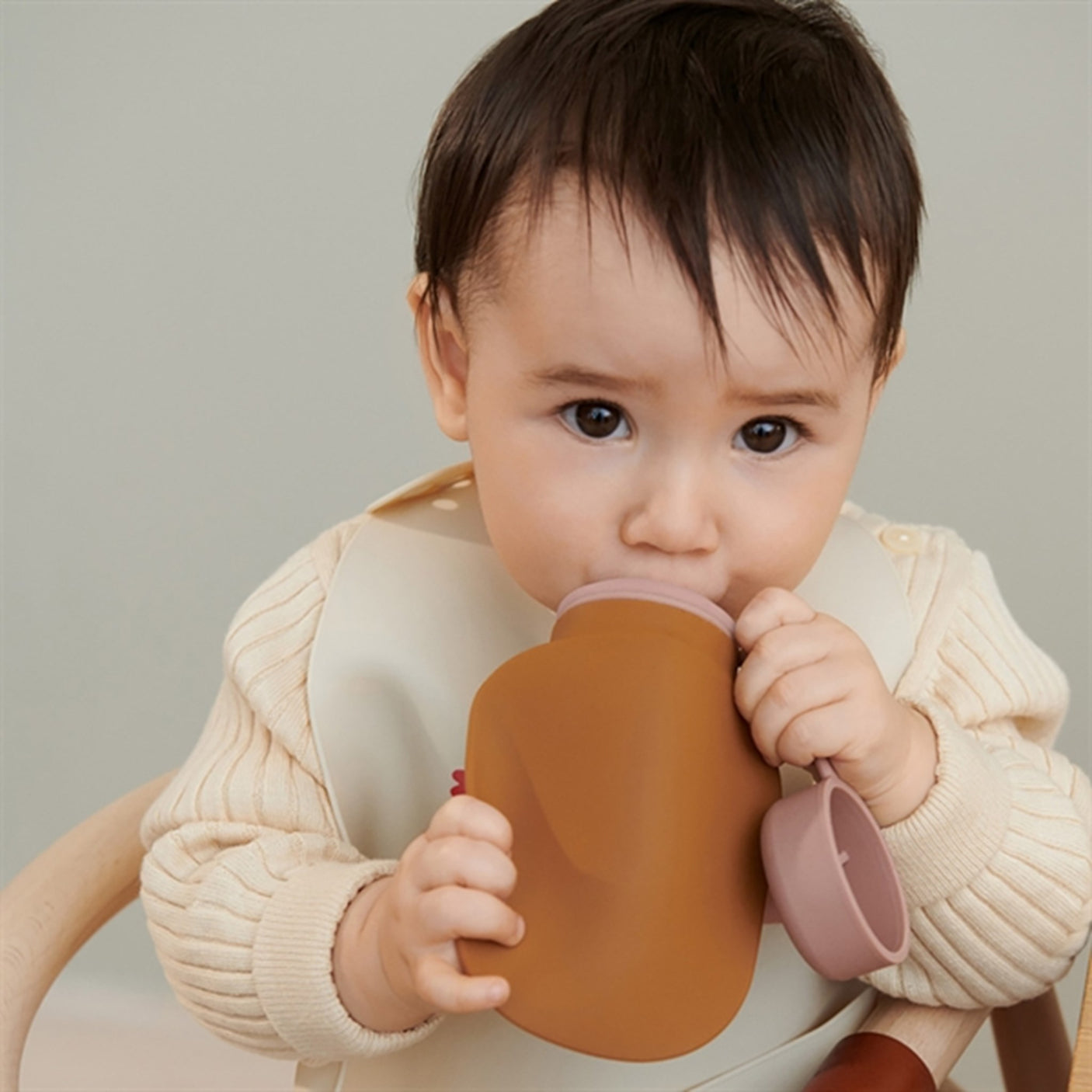 Liewood Silvia Silicone Smoothie bottle 2-pack Mustard/Dark Rose Mix