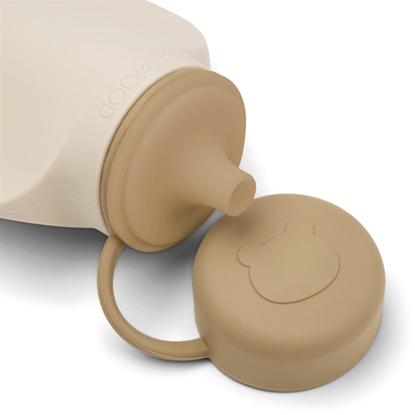 Liewood Silvia Silicone Smoothie bottle 2-pack Sandy Khaki mix