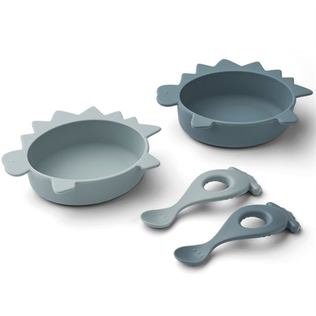 Liewood Evan Silicone Set 2-Pack Dino Blue Mix
