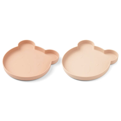 Liewood Marty Plate 2-Pak Mr Bear Rose Mix